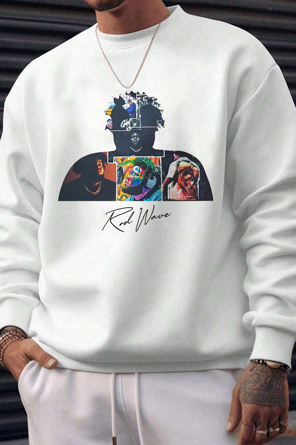 New Rod Wave world tour Fleece Sweatshirt For Men