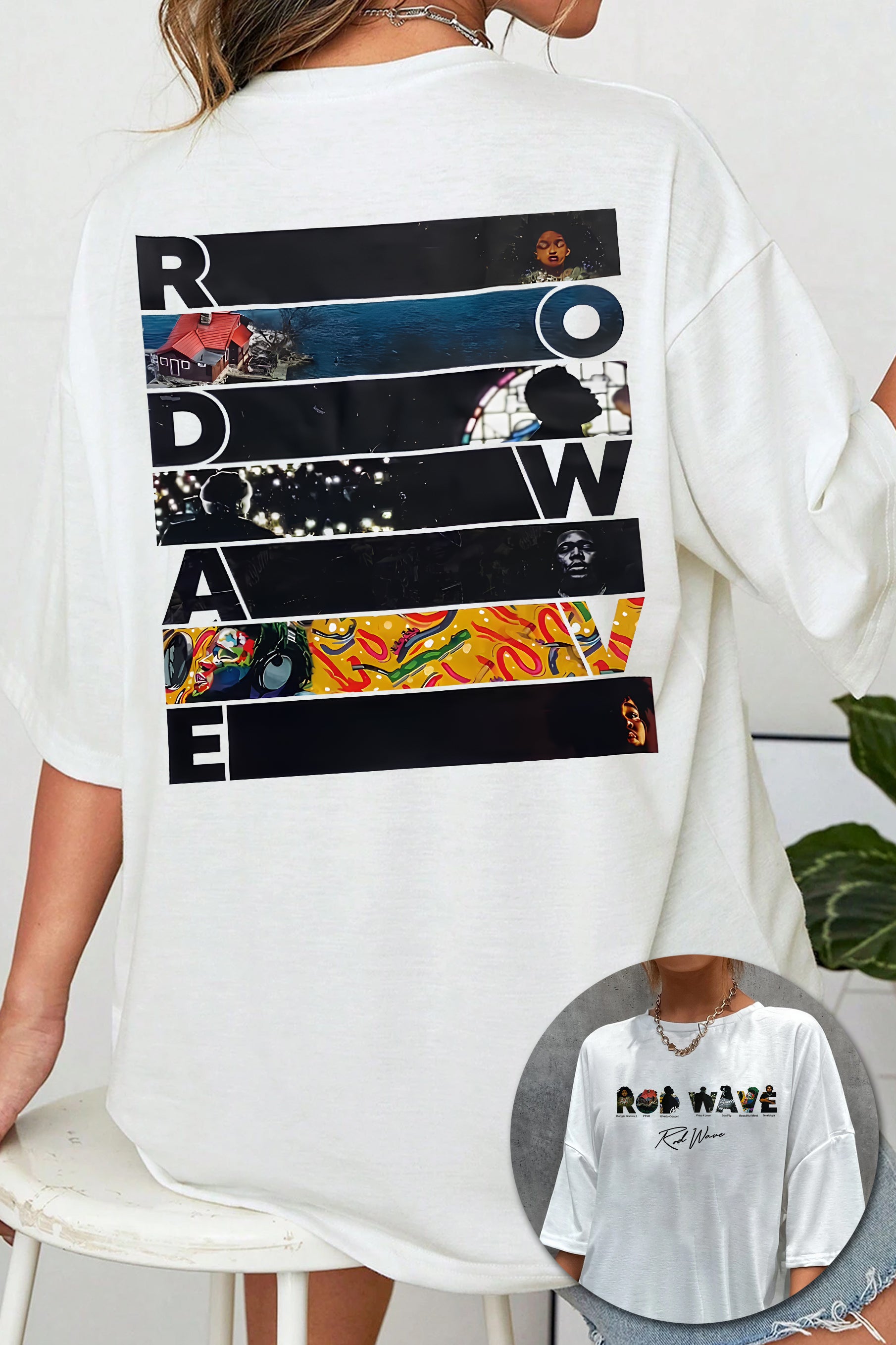 New Rod Wave Vintage Tour Shirt Tee for Women