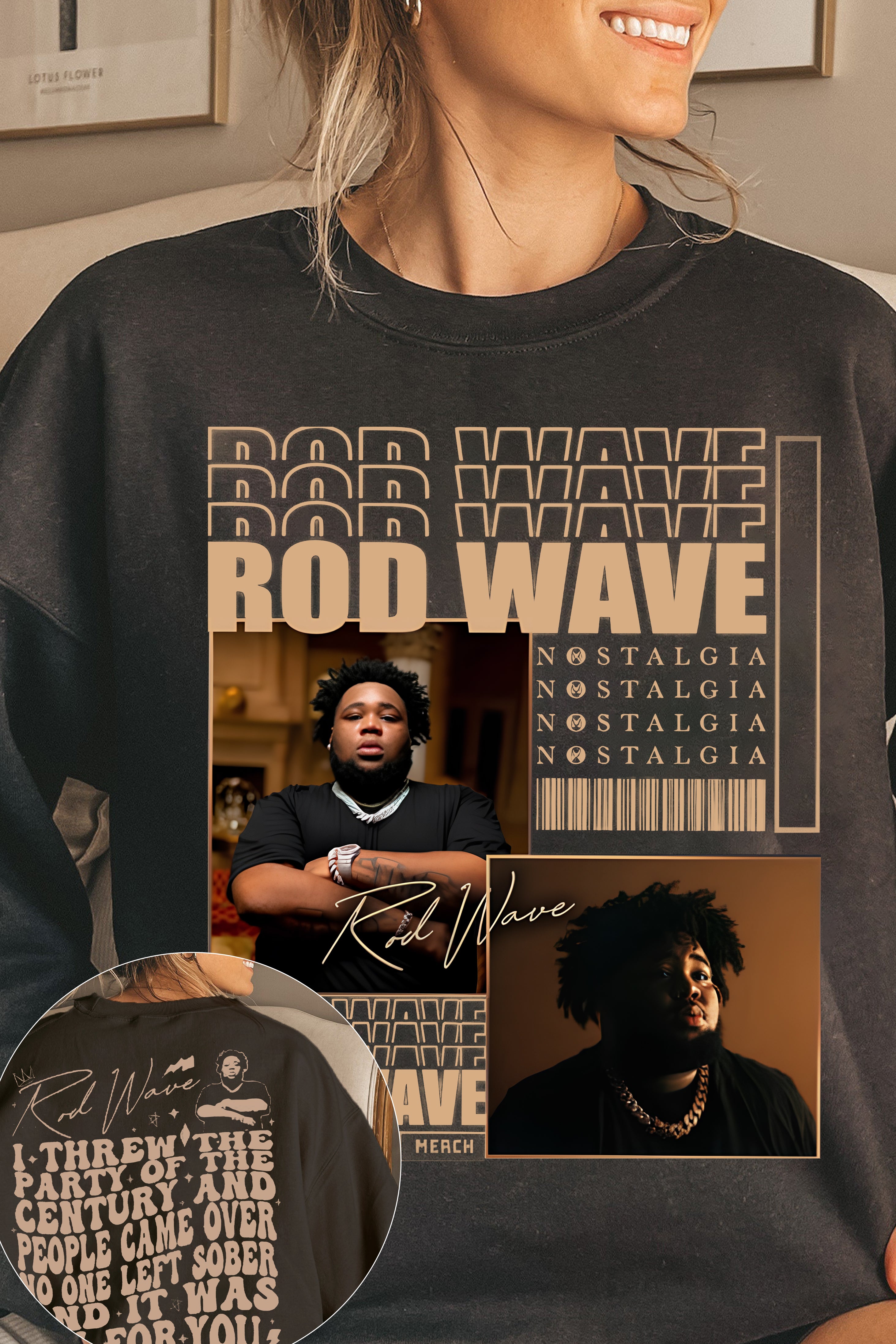 New Rod Wave Nostalgia Album Sweatshirt For Women