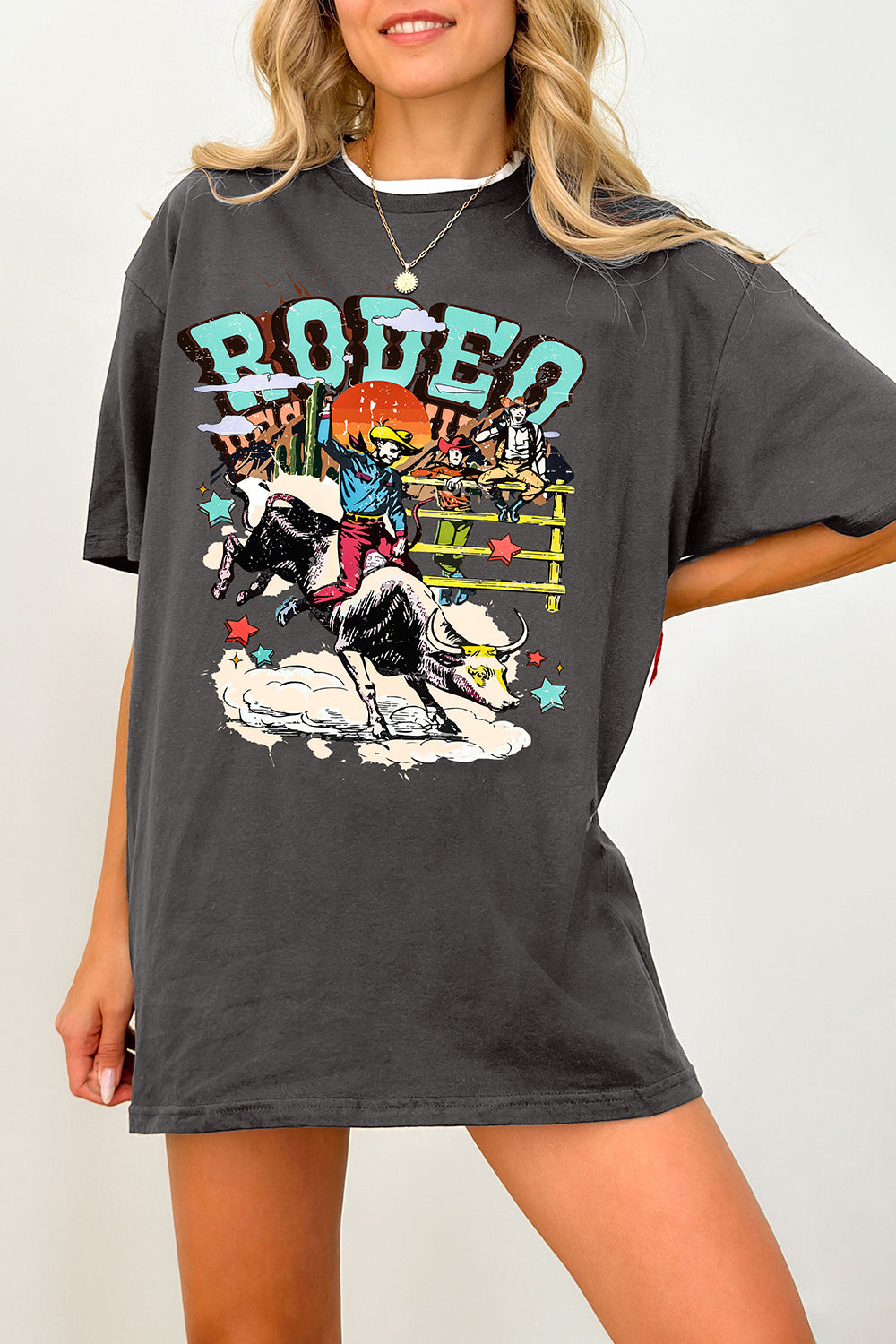 New Rodeo Western Cowboy Tee For Women