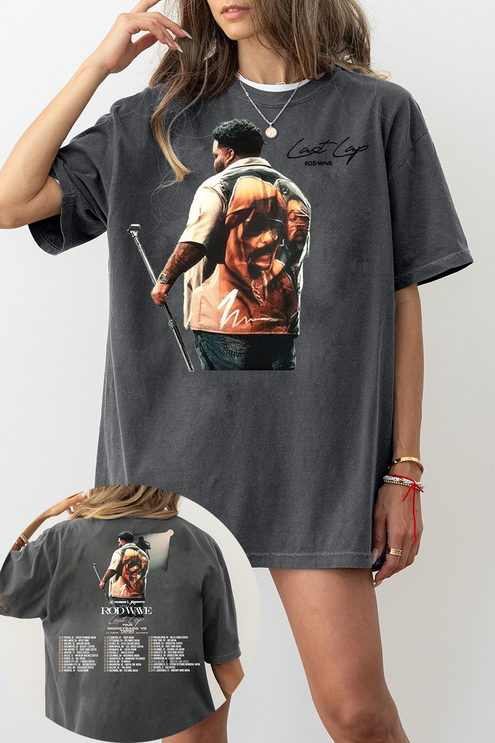 New Rod Wave Last Lap Tour Music Tee For Women