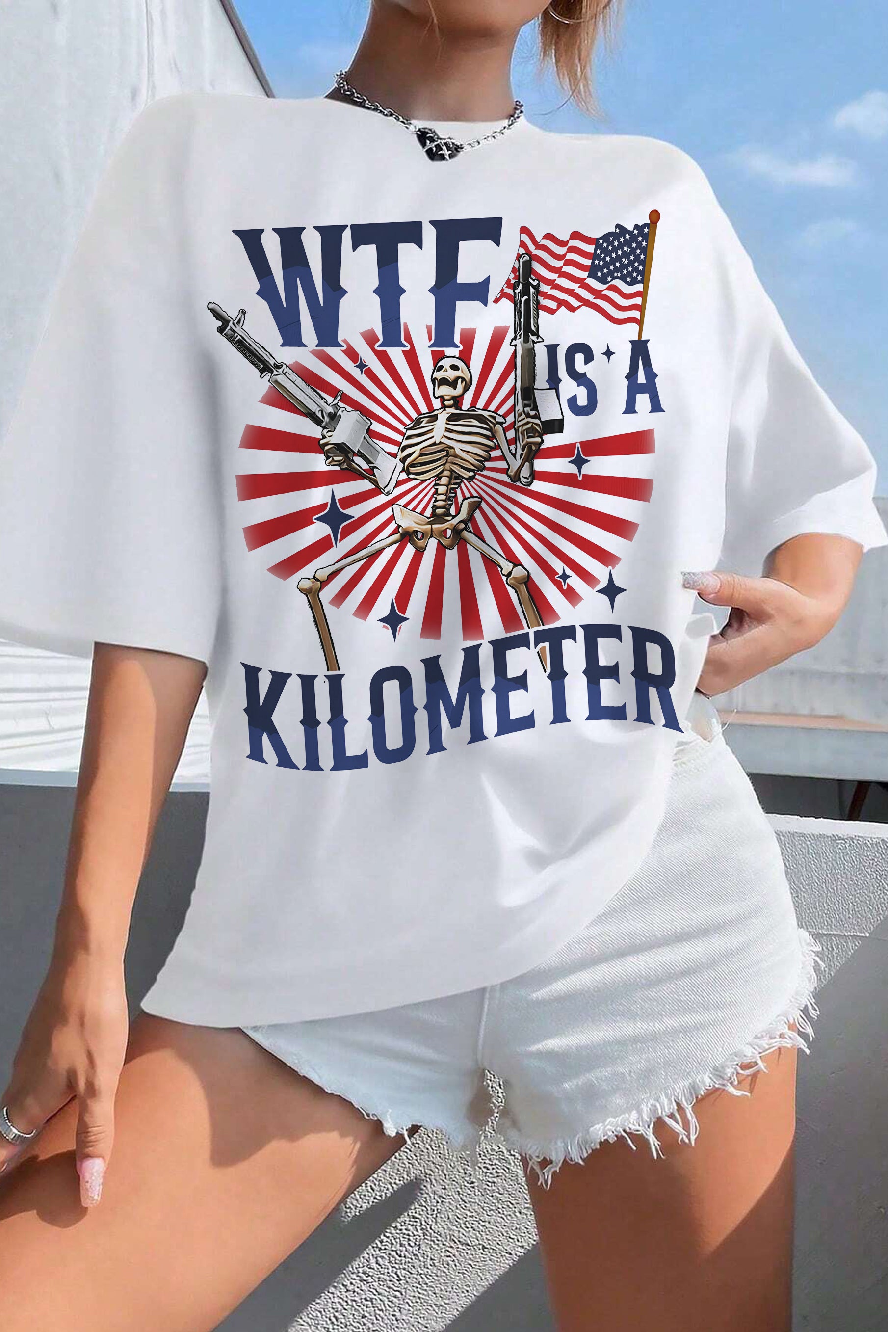 New Retro WTF Is A Kilometer Funny Tee For Women