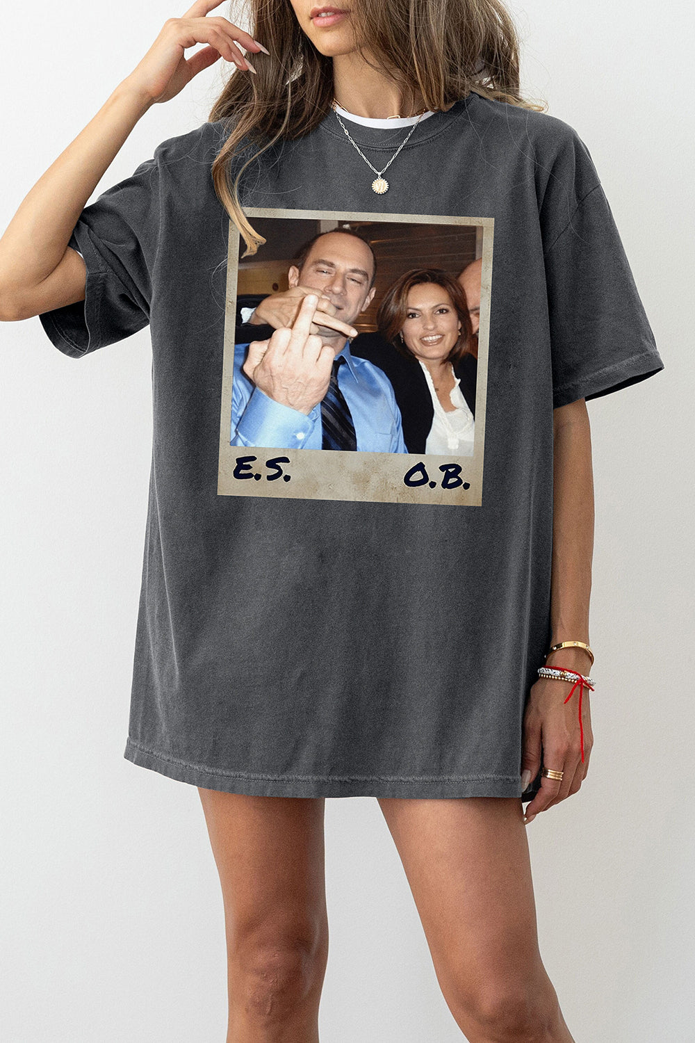 New Retro Elliot Stabler And Olivia Benson Law And Order Tee For Women