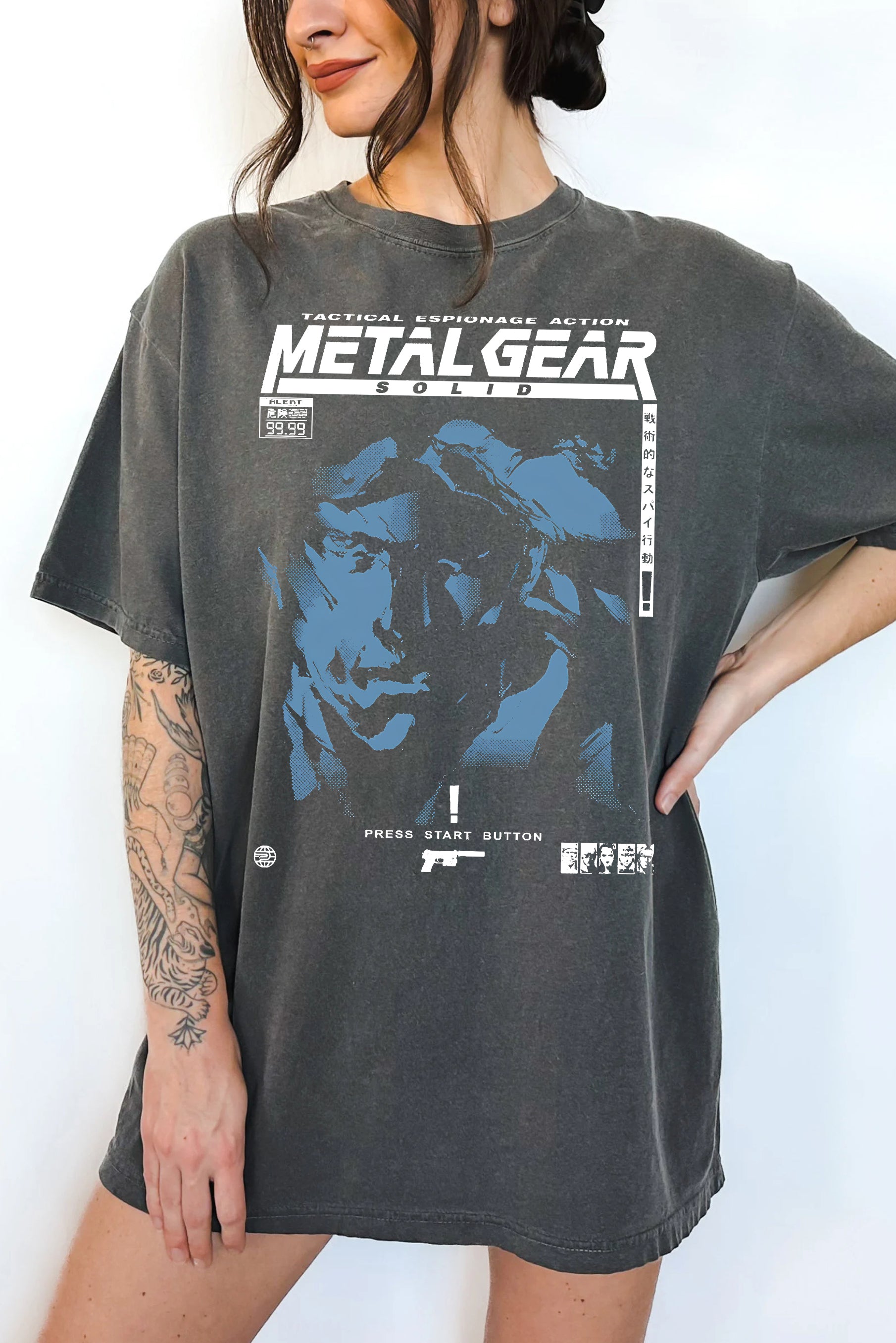 New Retro MGS1 Snake Tee For Women