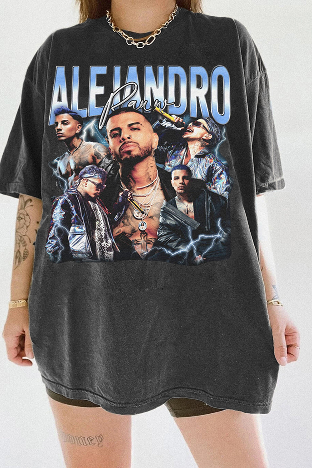 New Rauw Alejandro Vintage Graphic Tee For Women