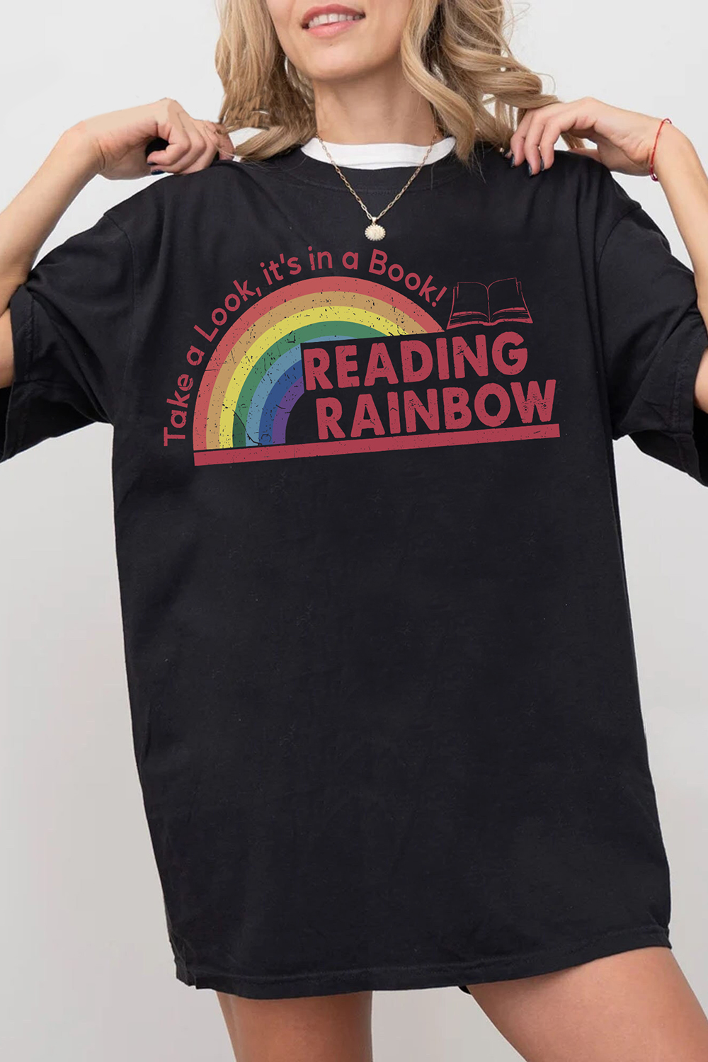 Reading Rainbow Retro Librarian Tee For Women
