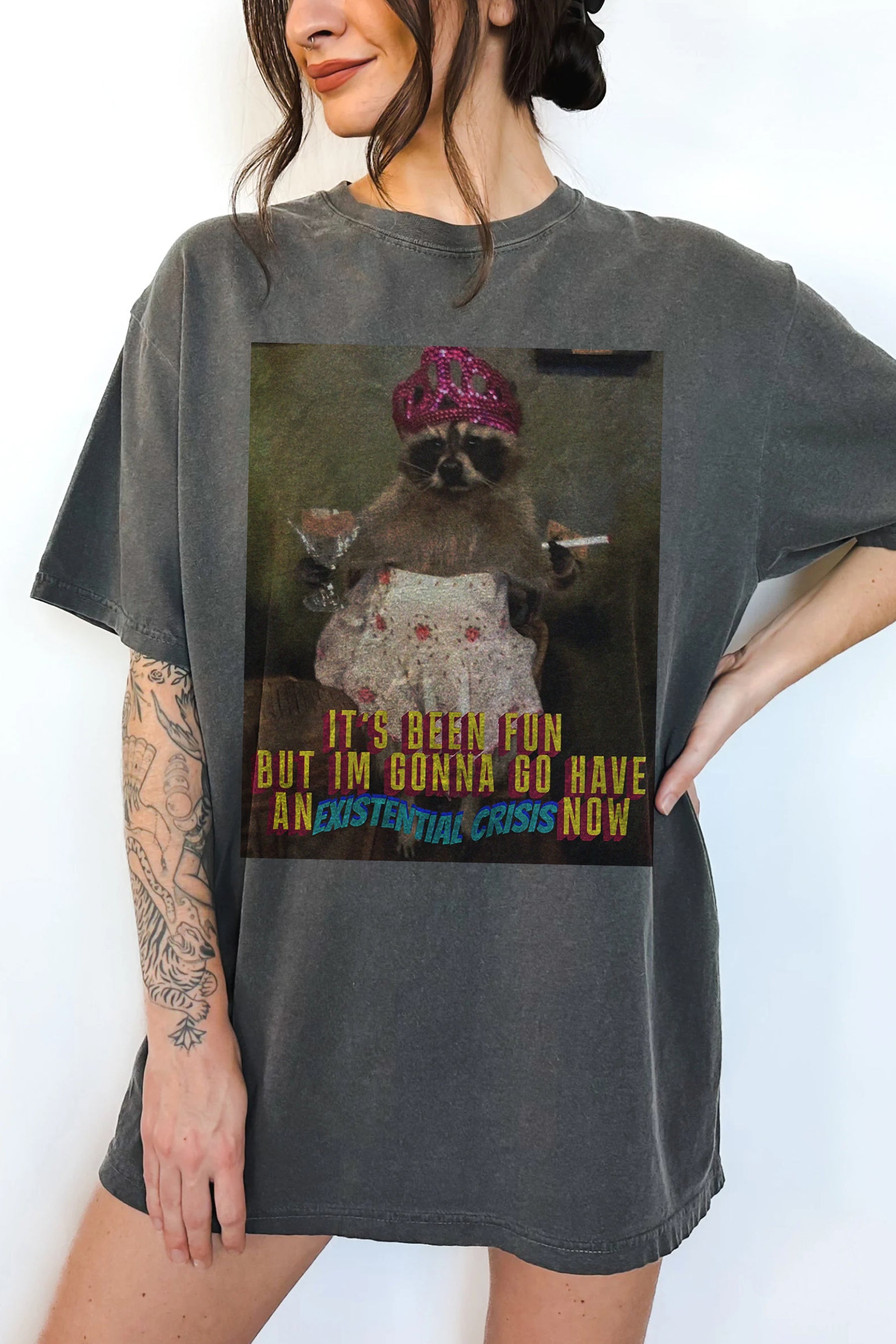 New Raccoon Funny meme TEE FOR WOMEN