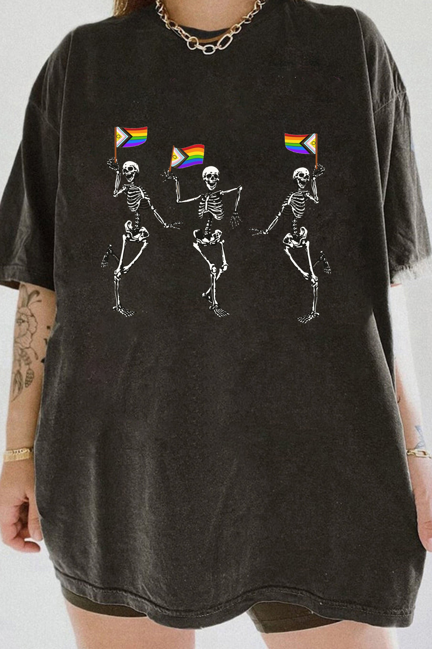 PRIDE SKELETON LGBT TEE FOR WOMEN