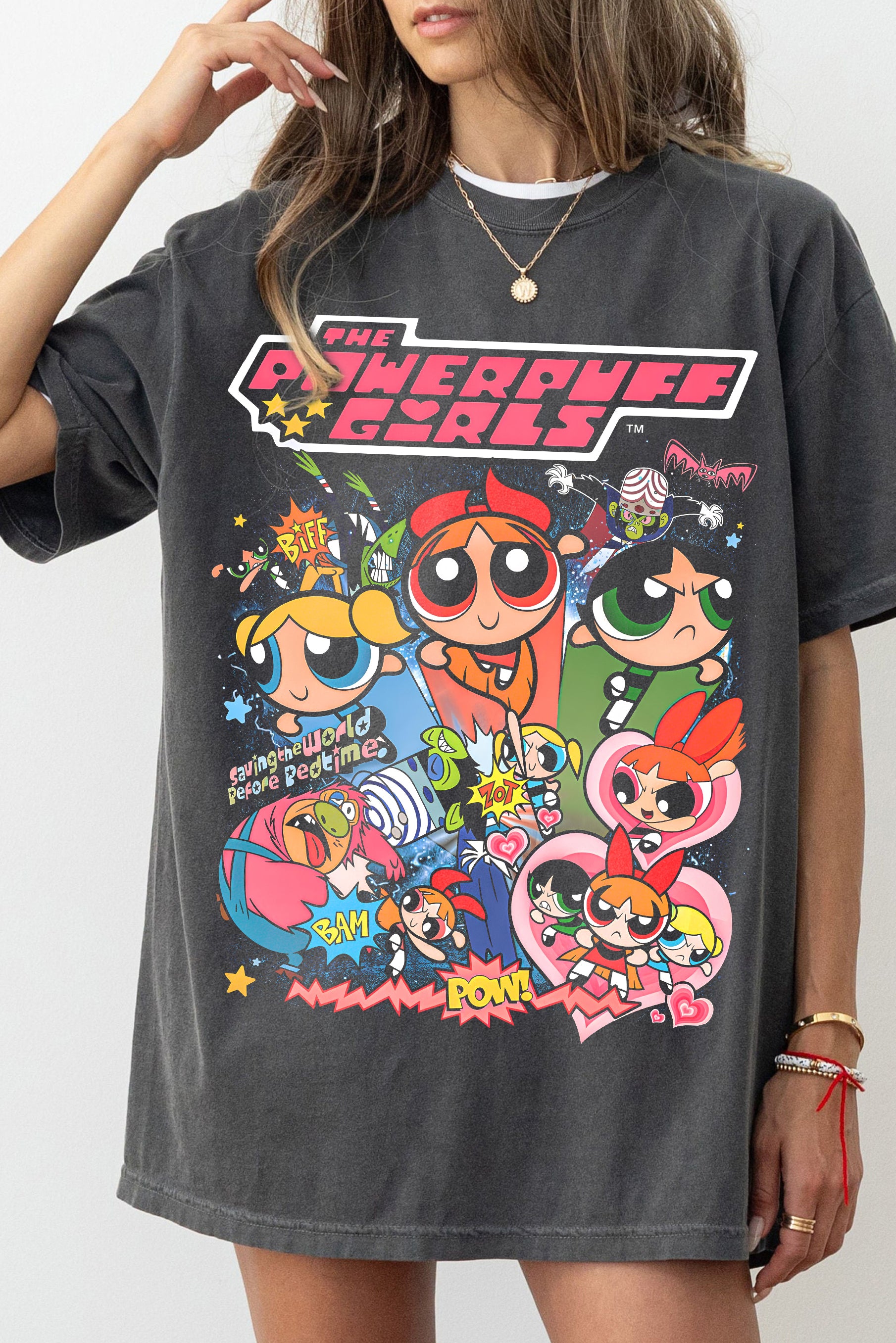 New POWERPUFF GIRLS VINTAGE TEE FOR WOMEN