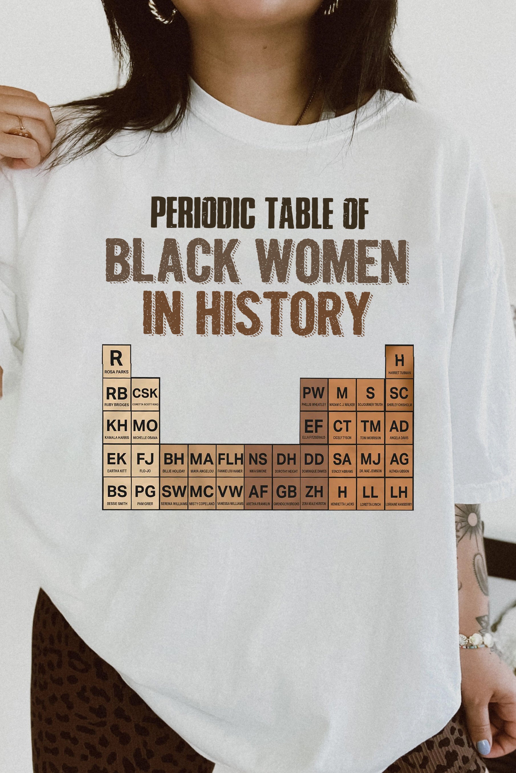 New Periodic Table Of Black Women In History Tee For Women