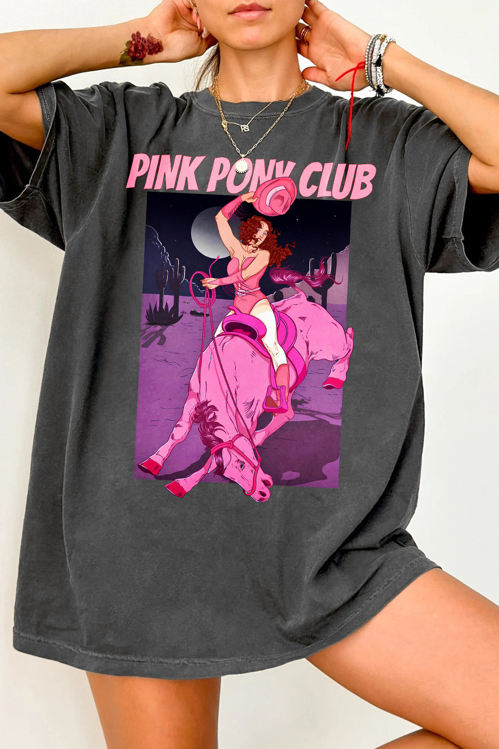 New Pink Pony Club Chappell Tee For Women