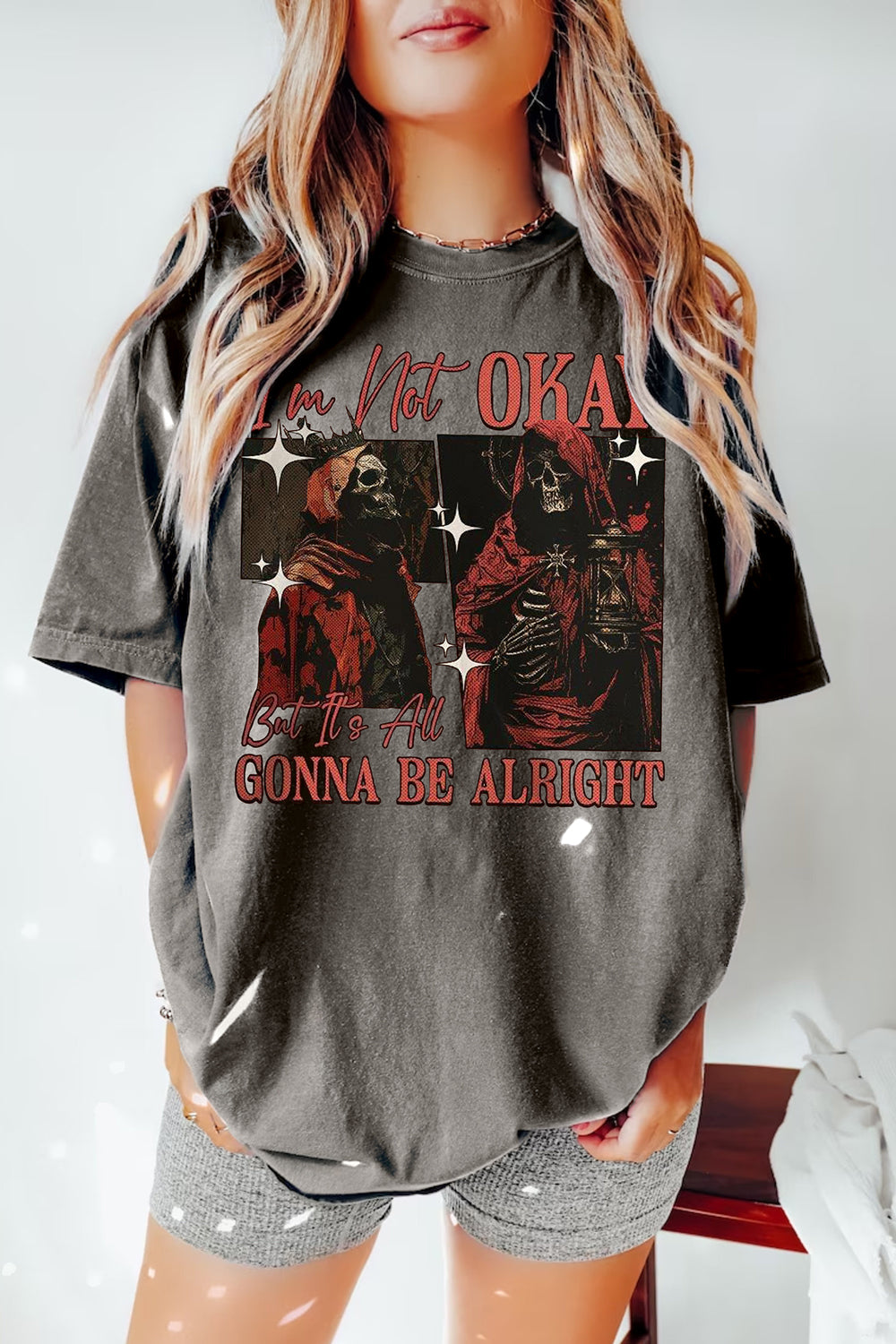 New Nene Miles I’m Not Okay The Beautifully Broken Tee For Women
