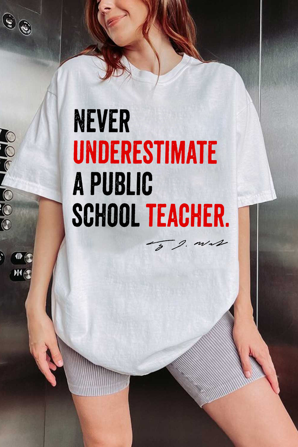 New Never Underestimate a Public School Teacher Tee For Women