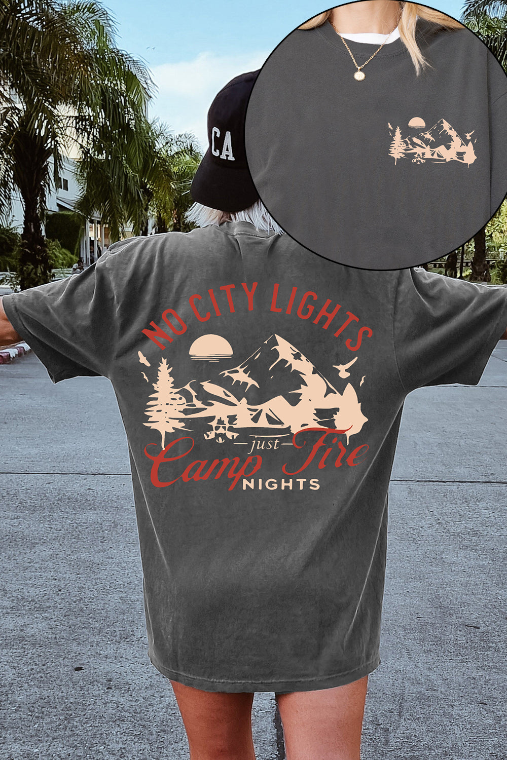 No City Lights Just Camp Fire Nights Tee For Women
