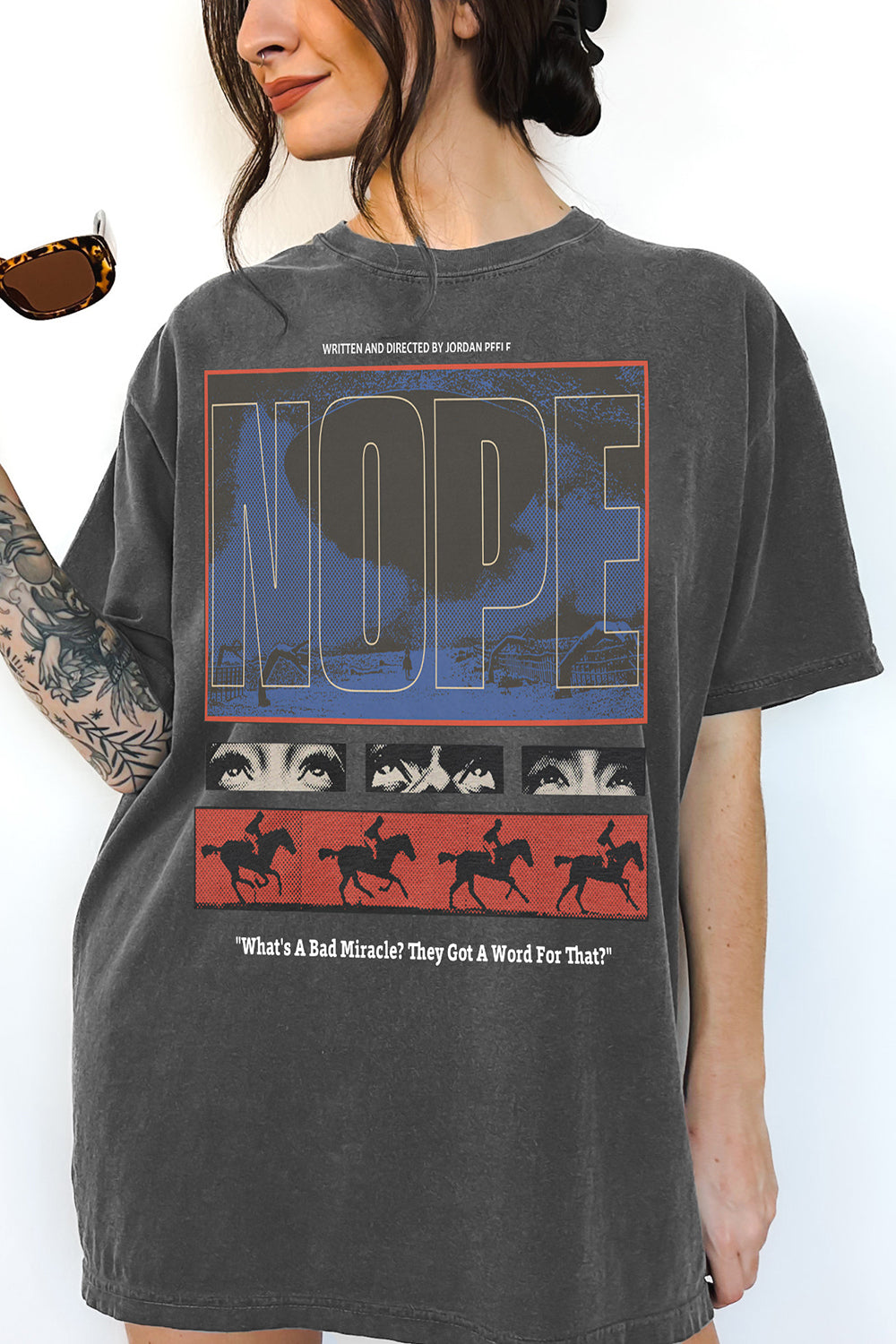 New Nope Movie Inspired UFO Alien Sci-Fi Horror Film Graphic Tee For Women