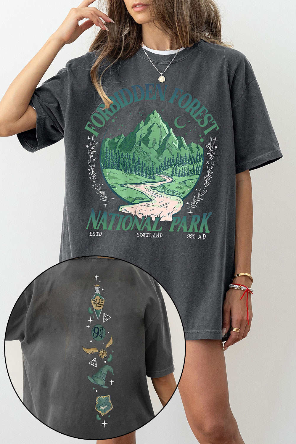 National Park Wizard Forbidden Forest 2 Sides Tee For Women
