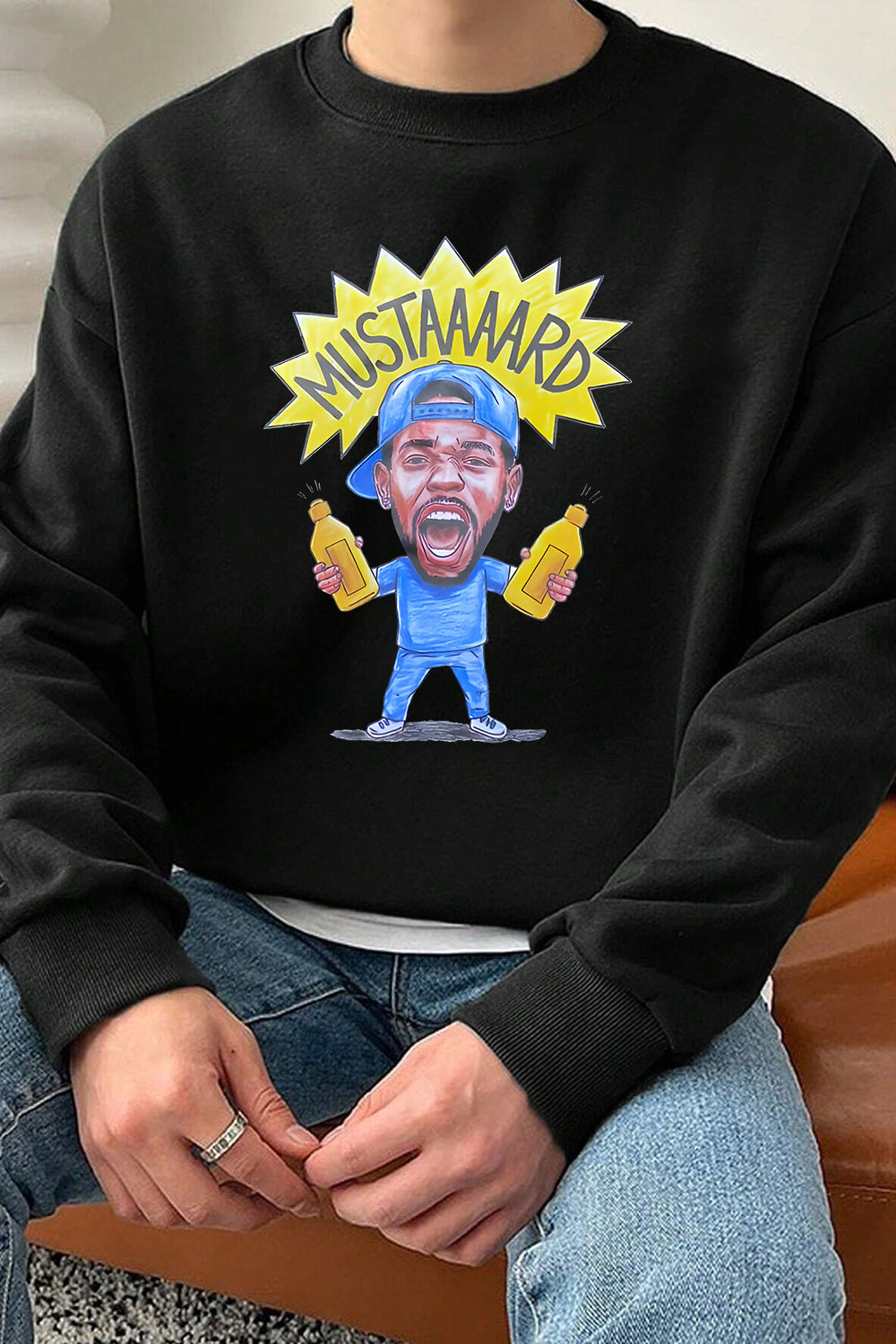 New MUSTAAAARD Kendrick Fleece Sweatshirt For Men