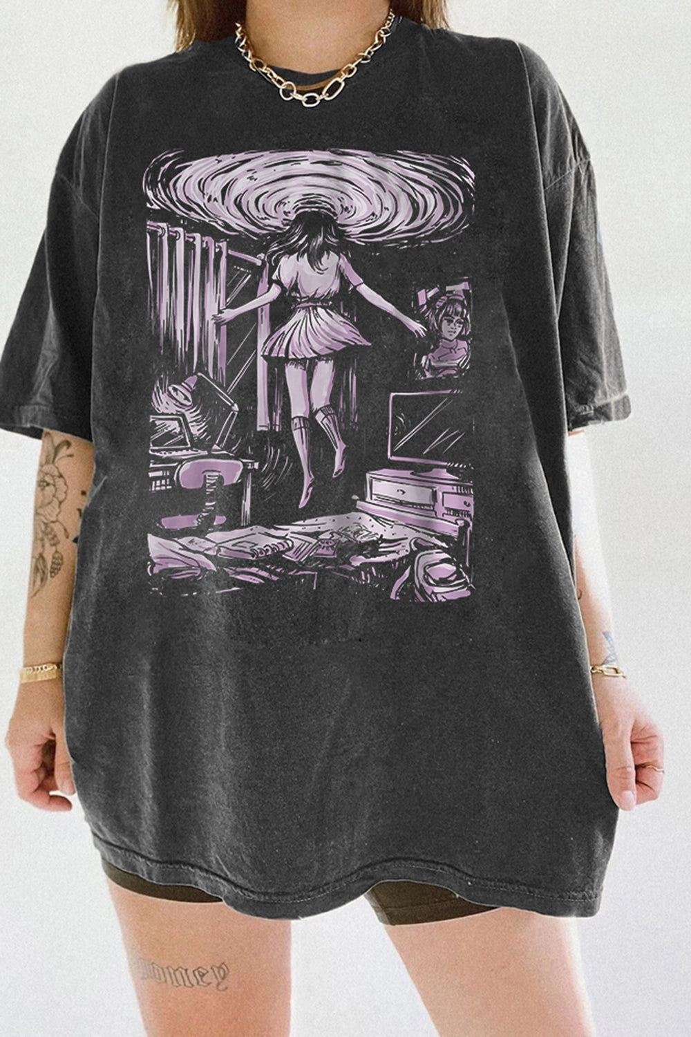 Multiverse Grunge Retro Space Tee For Women