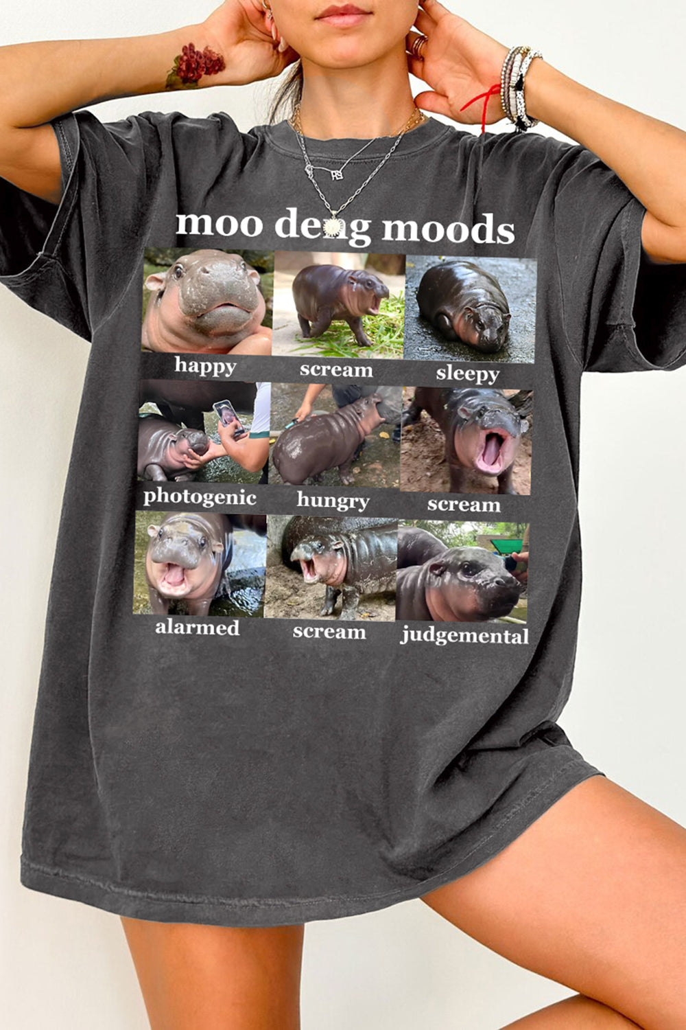 Moo Deng Graphic Tee For Women