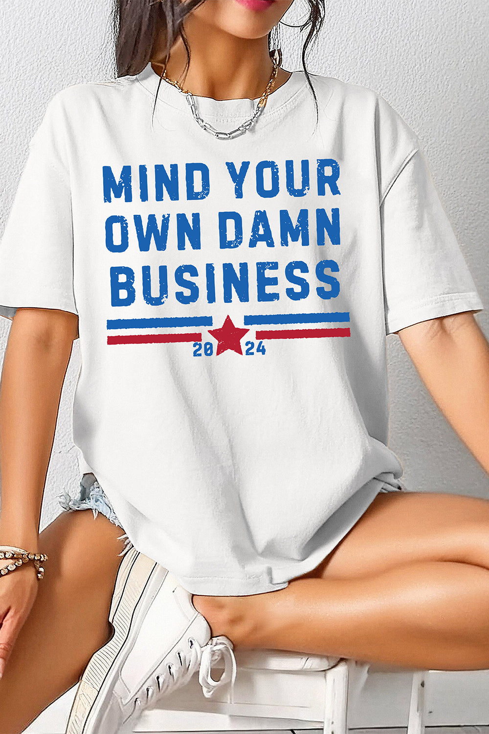 New Mind Your Own Damn Business Tee For Women