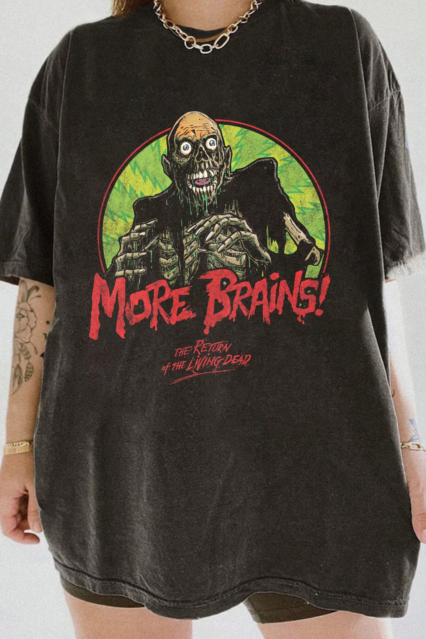New More Brains Vintage Movie TEE FOR WOMEN