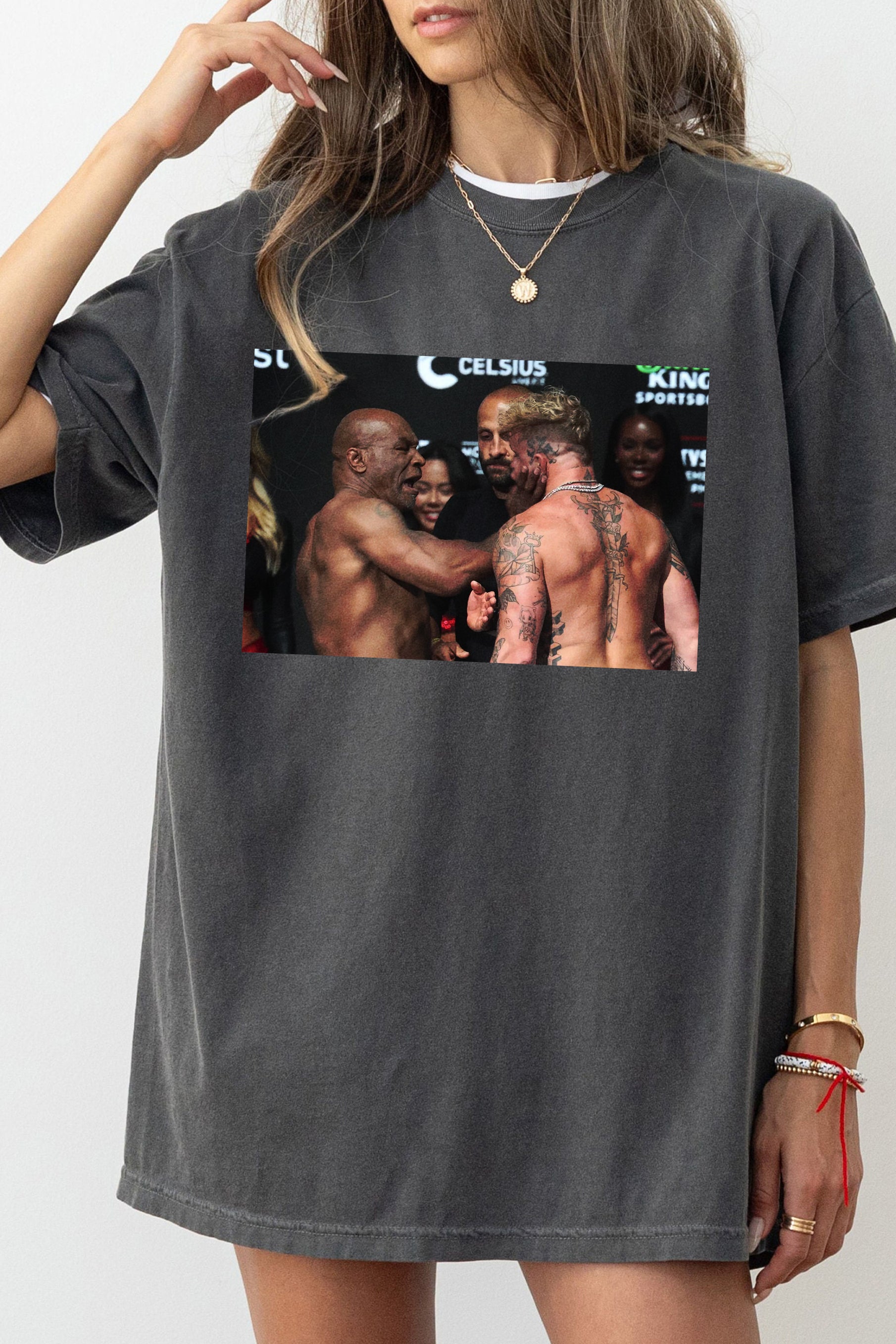 New Mike Tyson Slap Jake Paul Funny Vintage Tee For Women