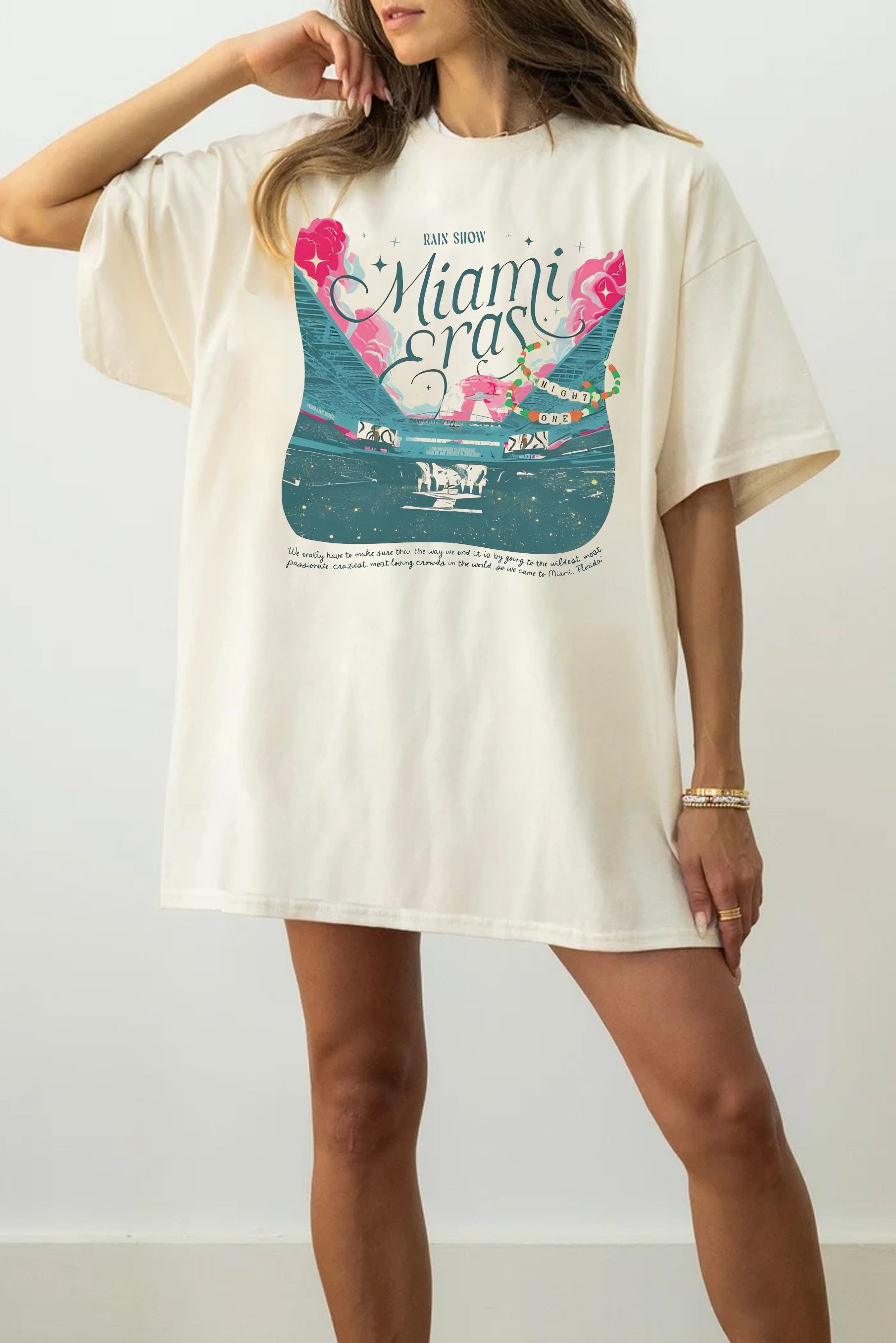 New Miami Eras Night One Hard Rock Stadium Tee For Women