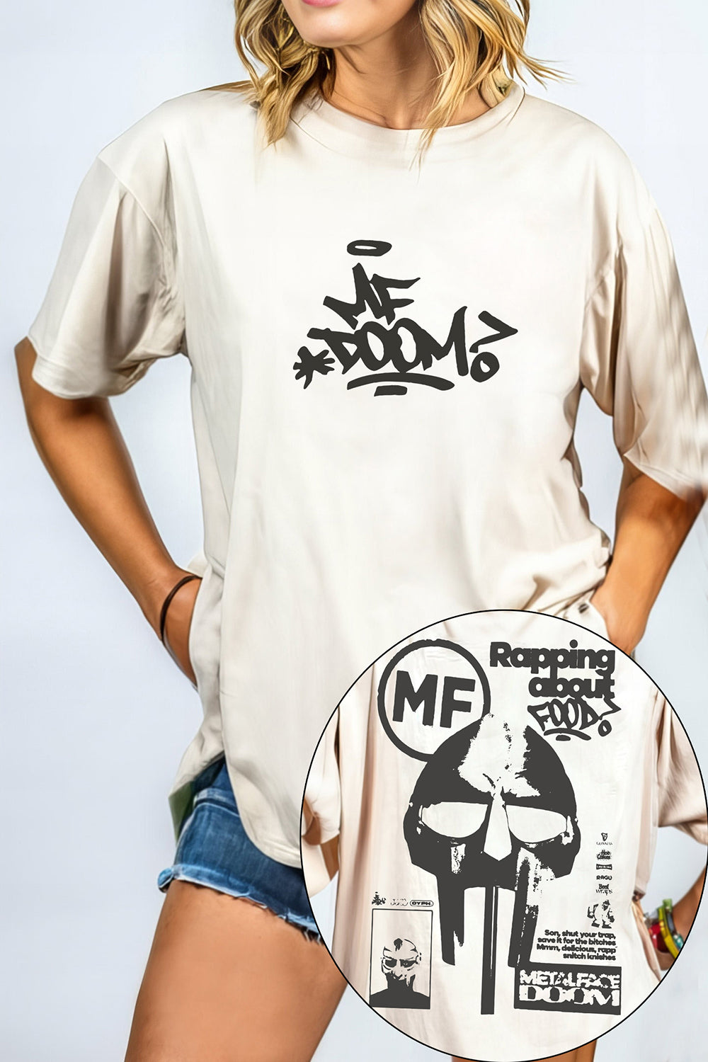 New MF Doom Madvillain Metal Face Tee For Women