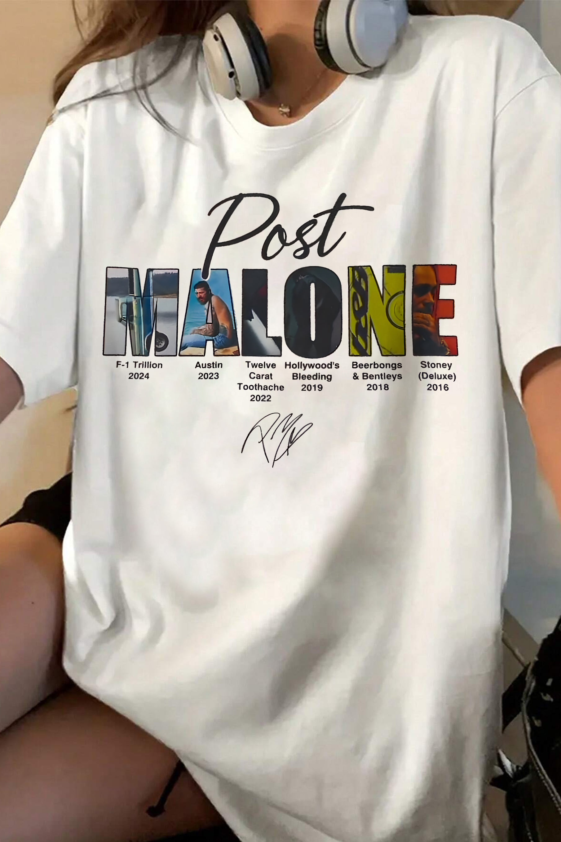 New MALONE Signature text Tee For Women
