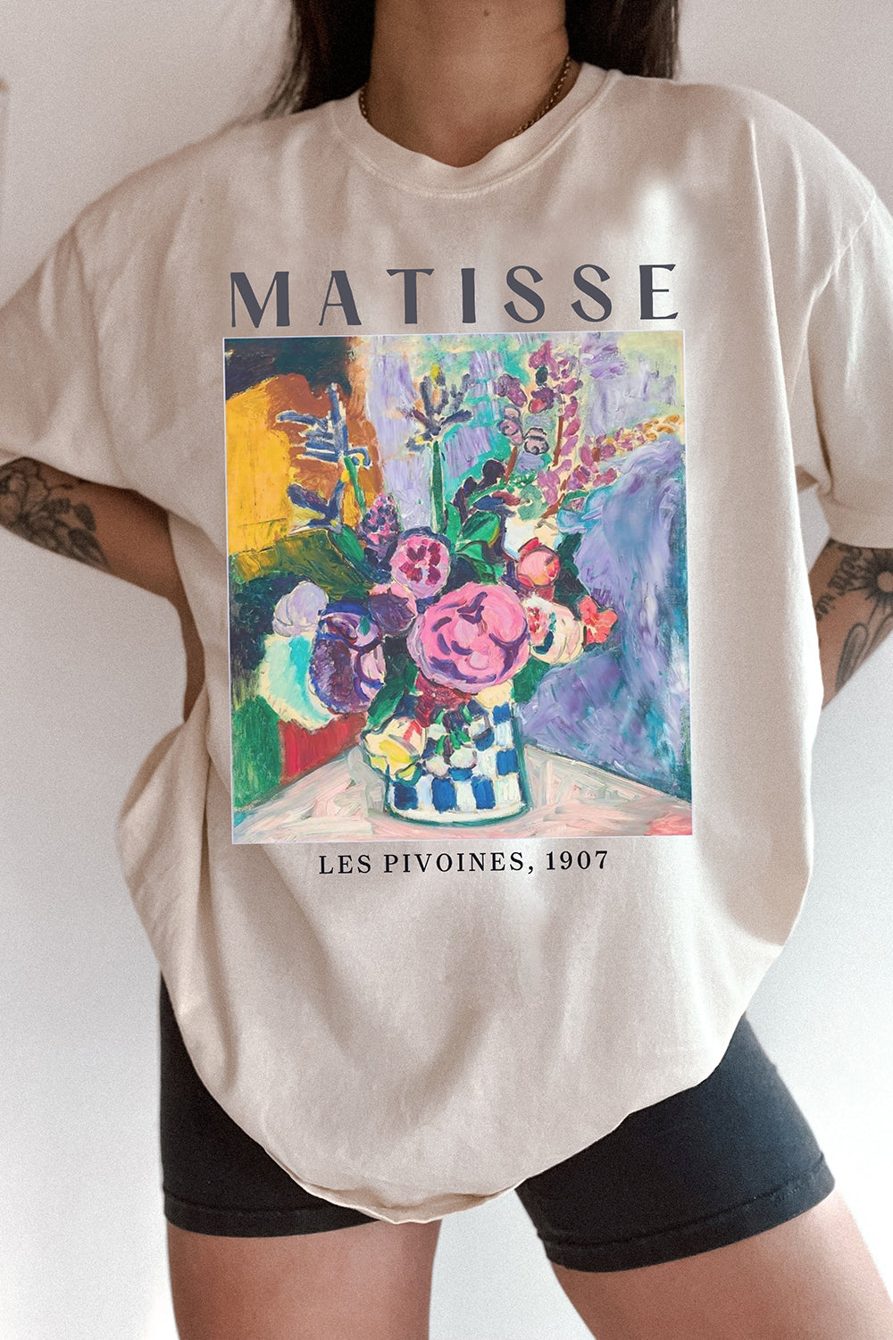 New Matisse Art Les Pivoines Flower Tee For Women