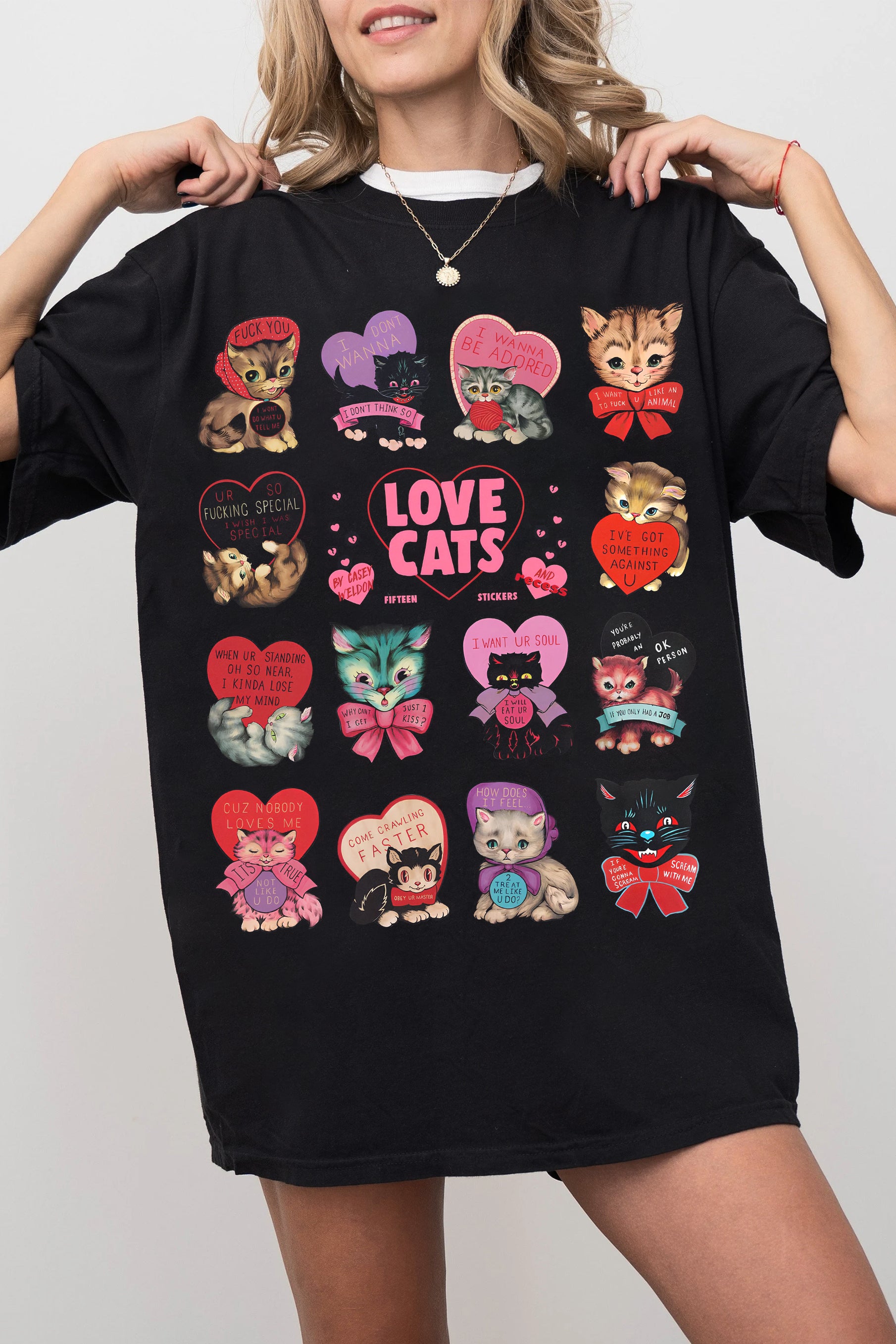 Love Cats Vintage Tee For Women