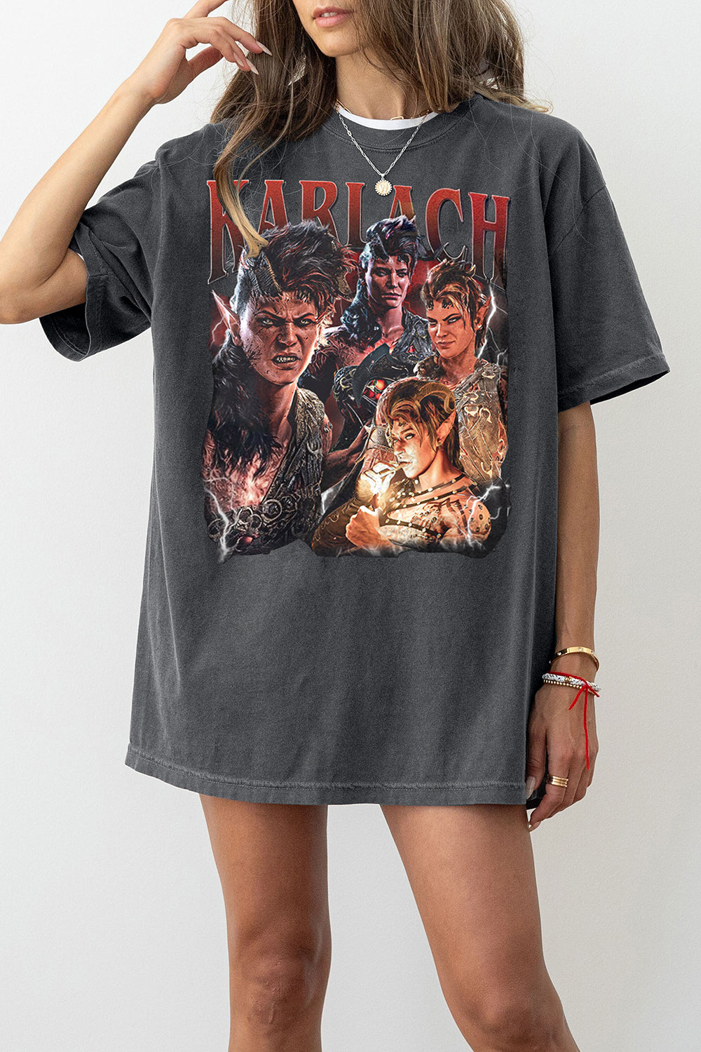New Limited Karlach Baldurs Gate 3 Vintage Graphic Tee For Women