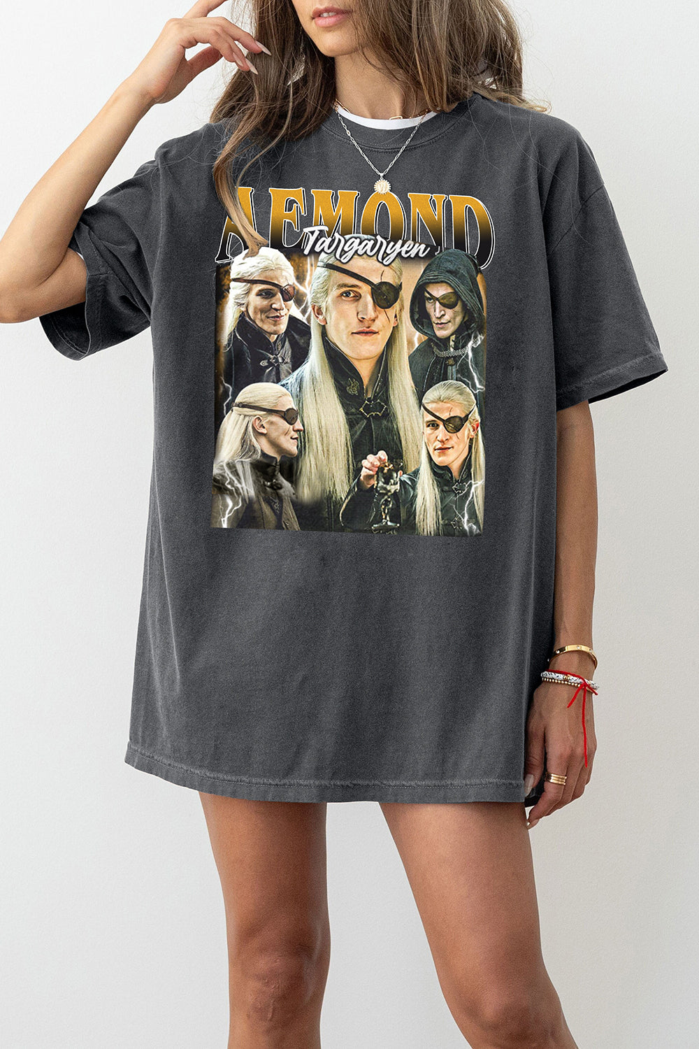 New Limited Aemond Targaryen Vintage Graphic Tee For Women