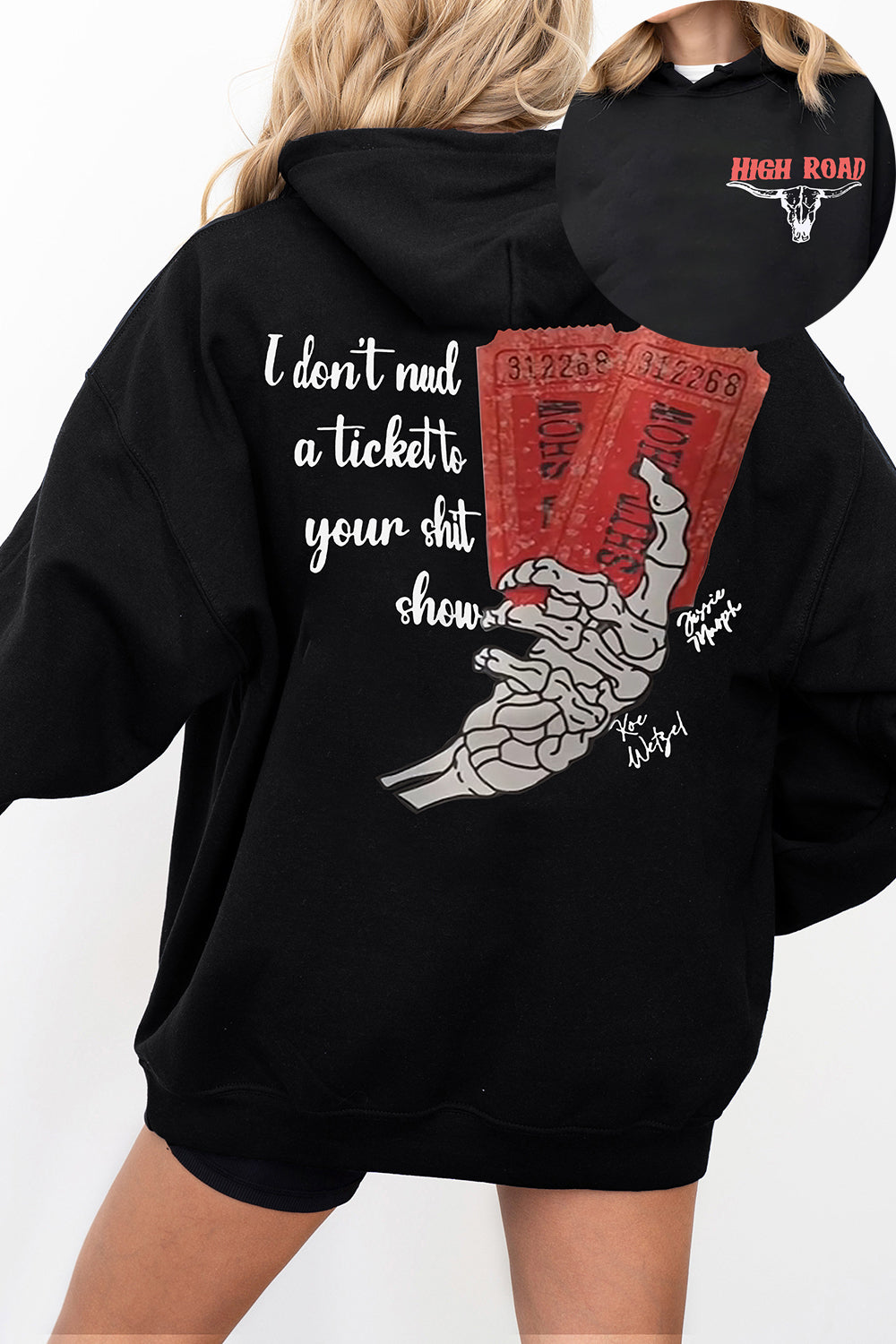 New Koe Wetzel High Road Tour Merch Country Music Fleece Hoodie For Women