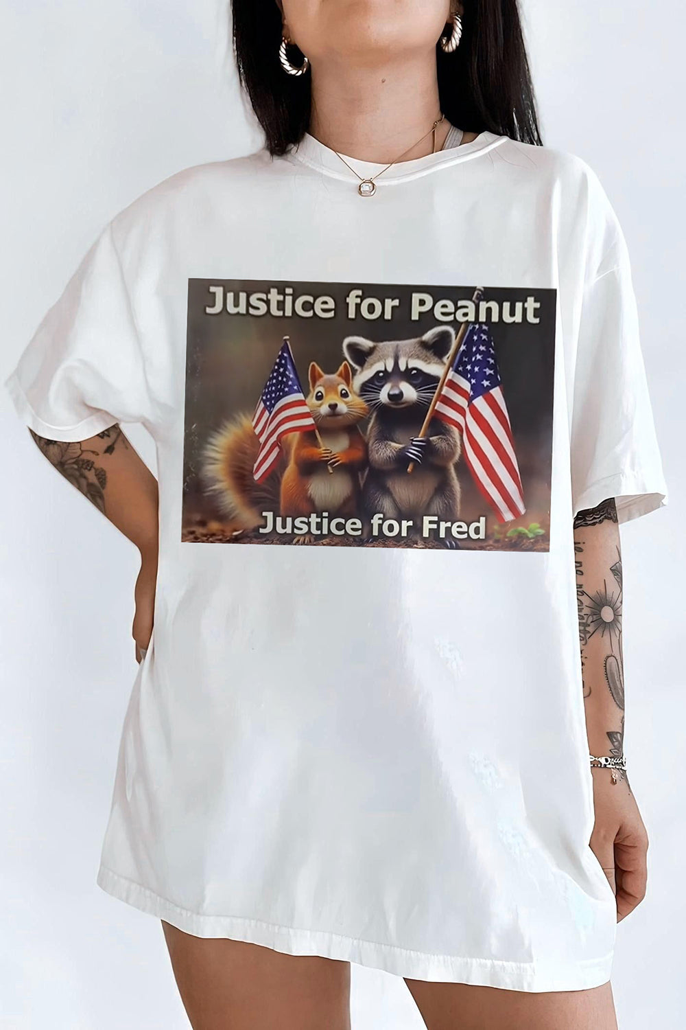 New Justice For Peanut Squirrel Graphic Tee For Women