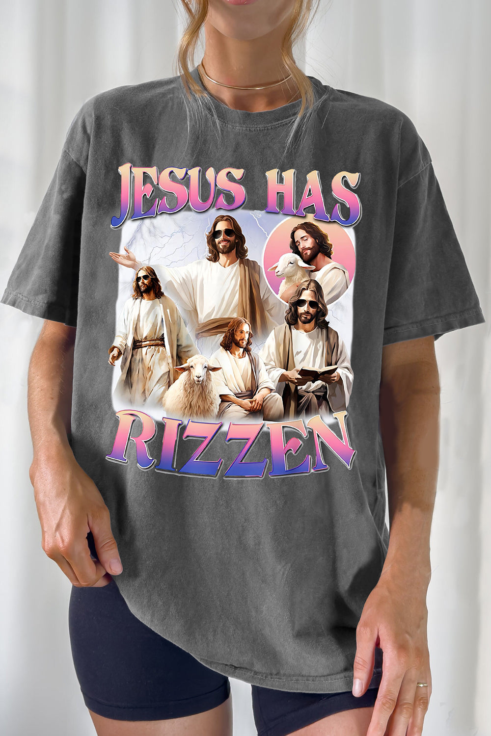 Jesus Has Rizzen Vintage Tee For Women