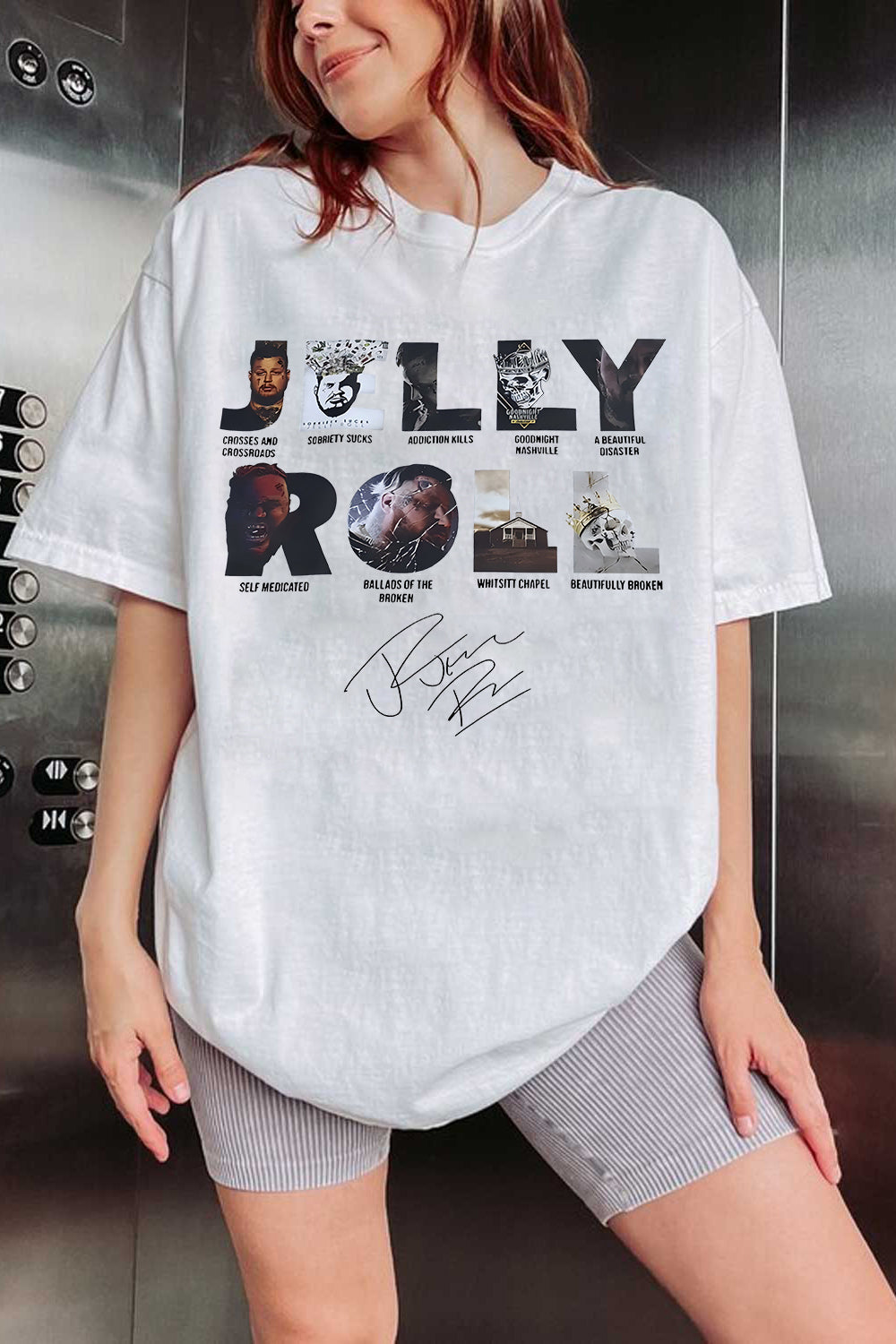 Jelly Roll Tour Album Tee For Women