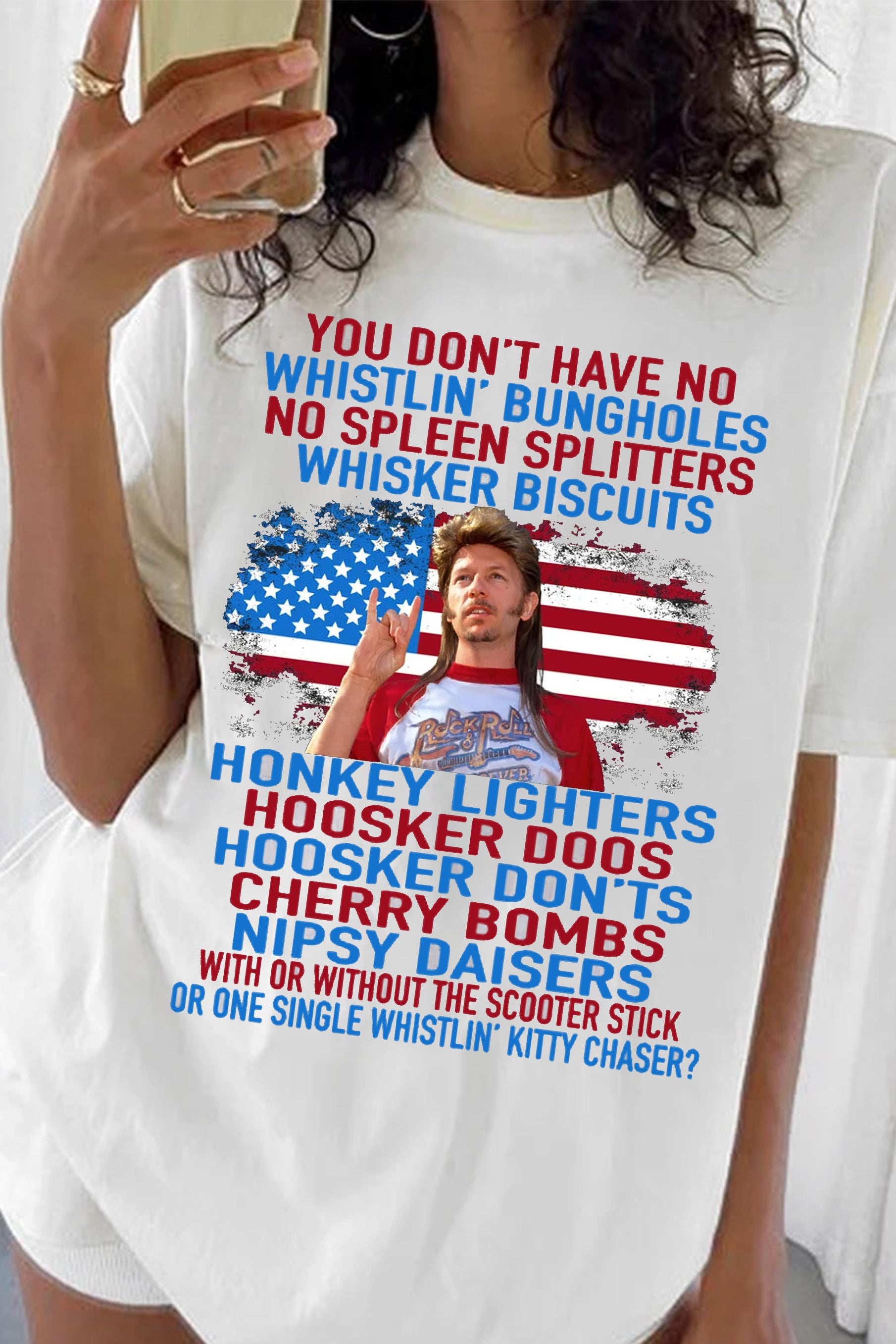 Joe Dirt Merica July 4th  Tee For Women