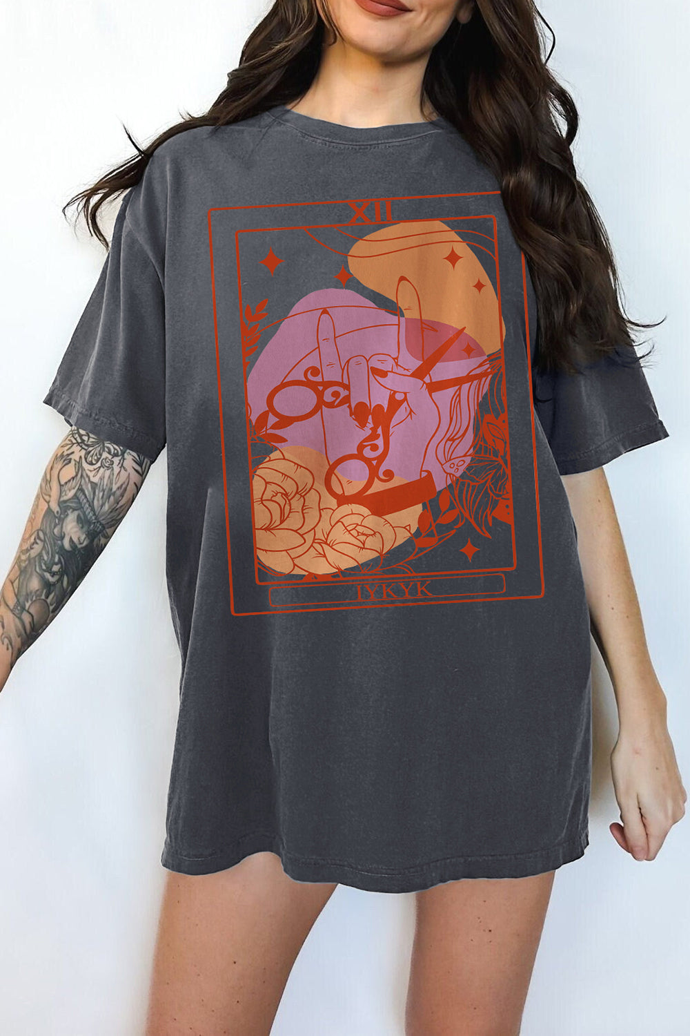 New IYKYK Lesbian Sapphic Tarot Card Tee For Women