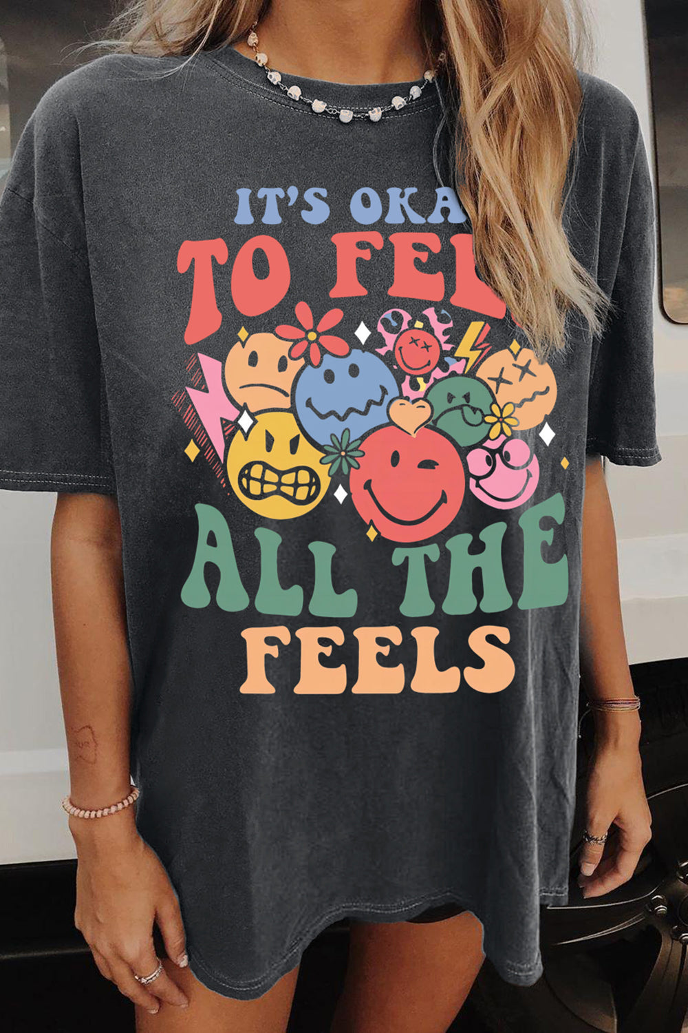 New It’s Okay To Feel All The Feels Mental Health Tee For Women