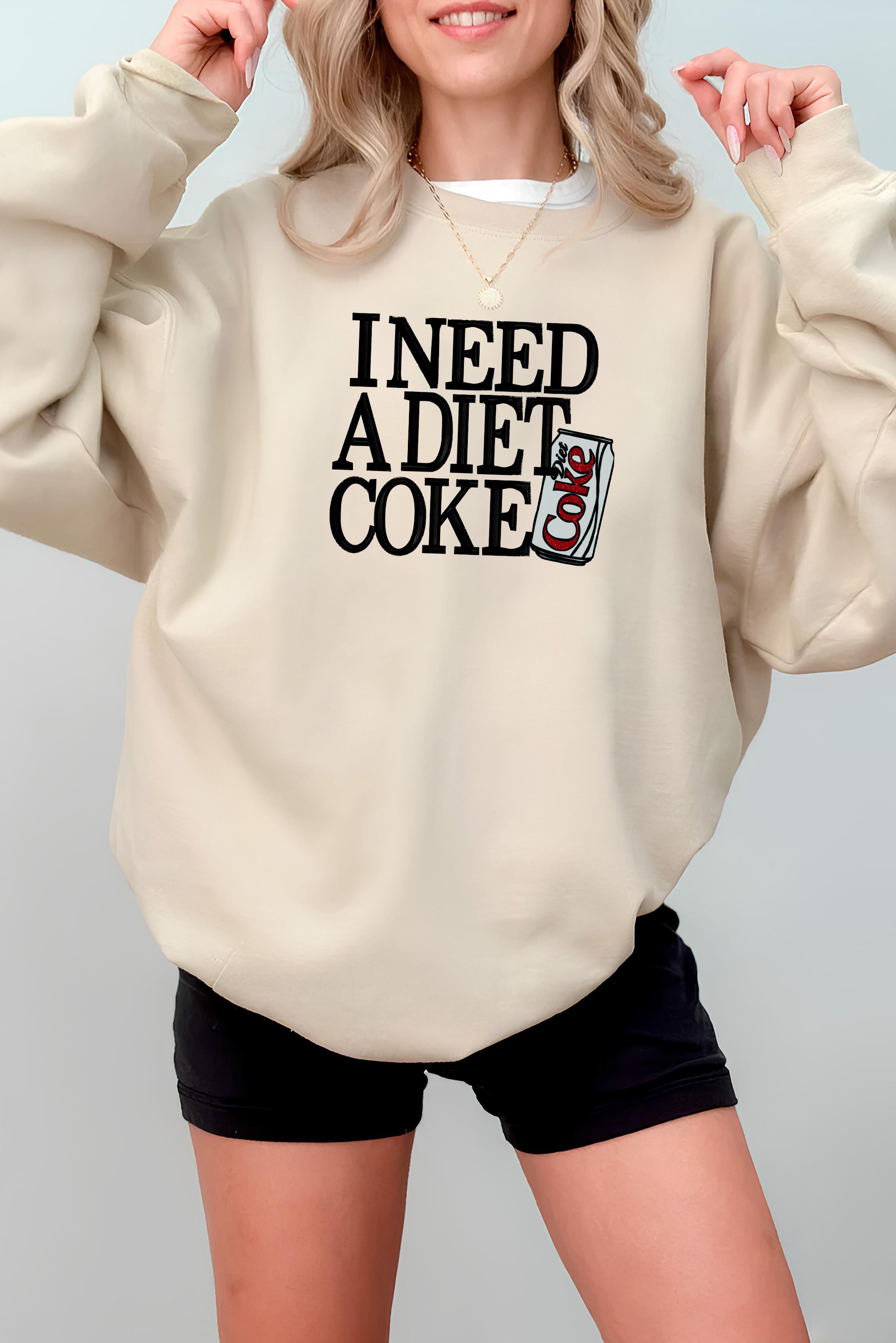 New I Need A Diet Coke Fleece Sweatshirt For Women