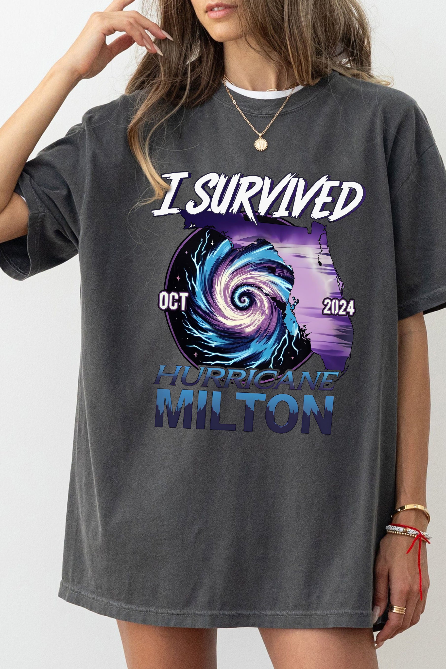 New I Survived Hurricane Milton Tee For Women