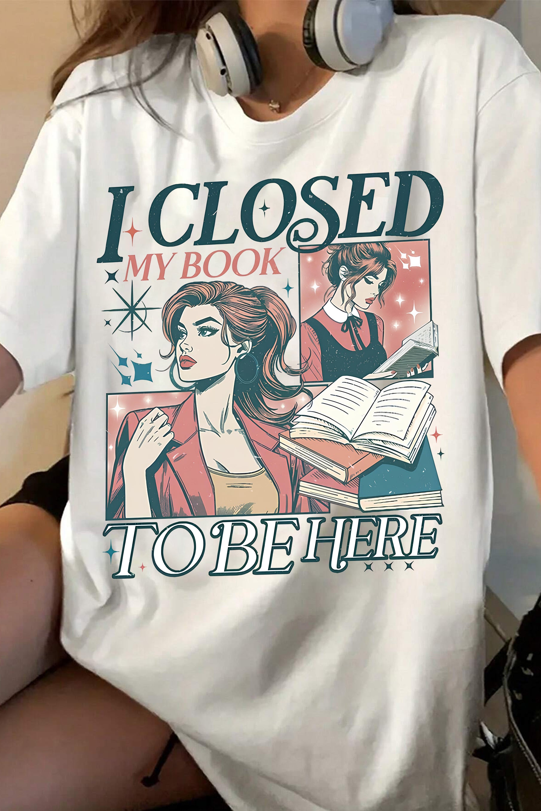 I Closed My Book to Be Here Tee For Women