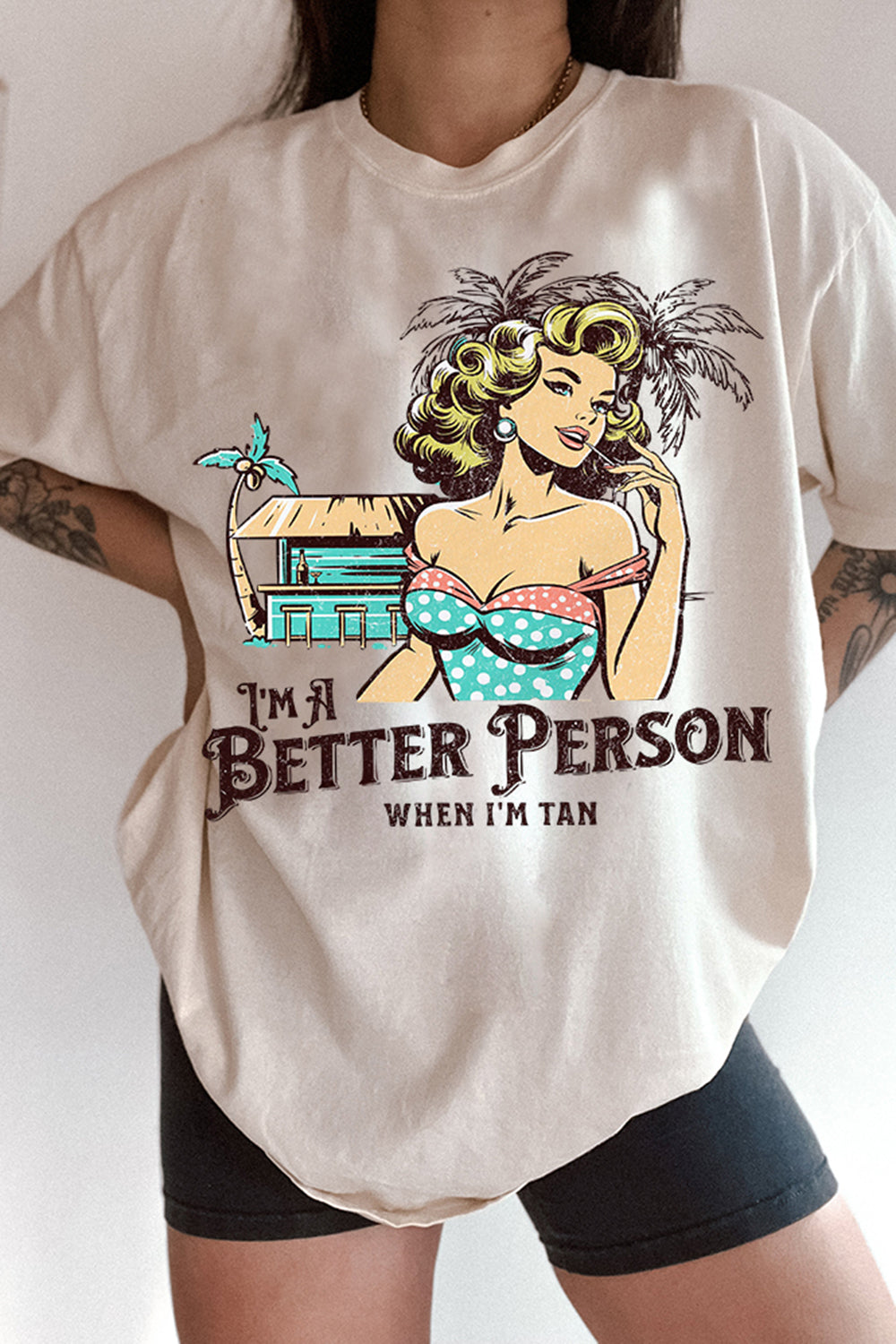 New I Am Better Person When I’m Tan Summer Tee For Women