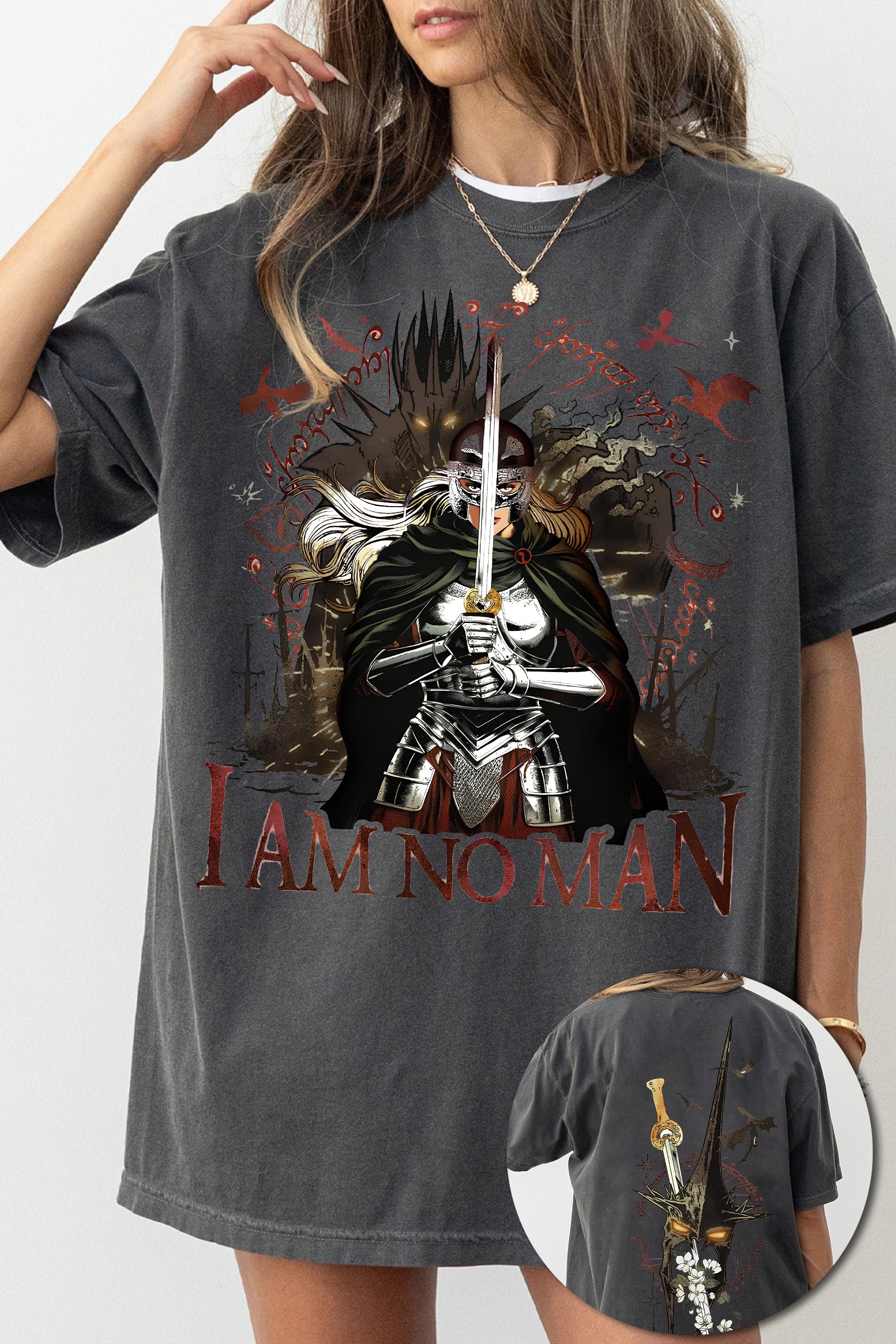 New I Am No Man LOTR Tee For Women