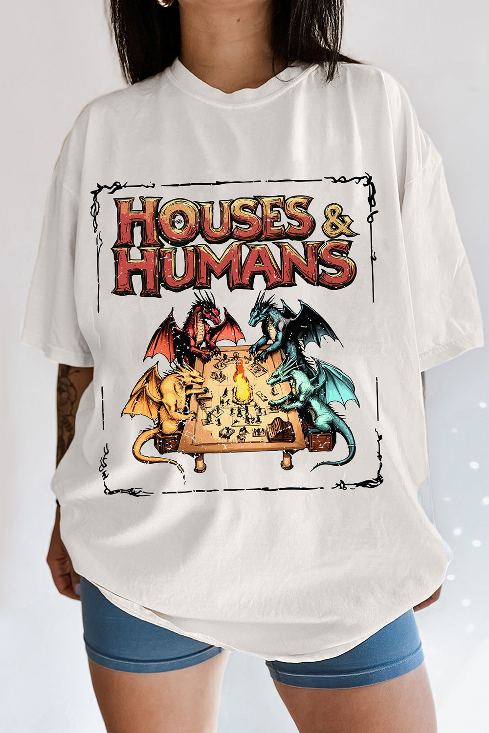 Houses and Humans D&D Dungeons and Dragons Tee For Women