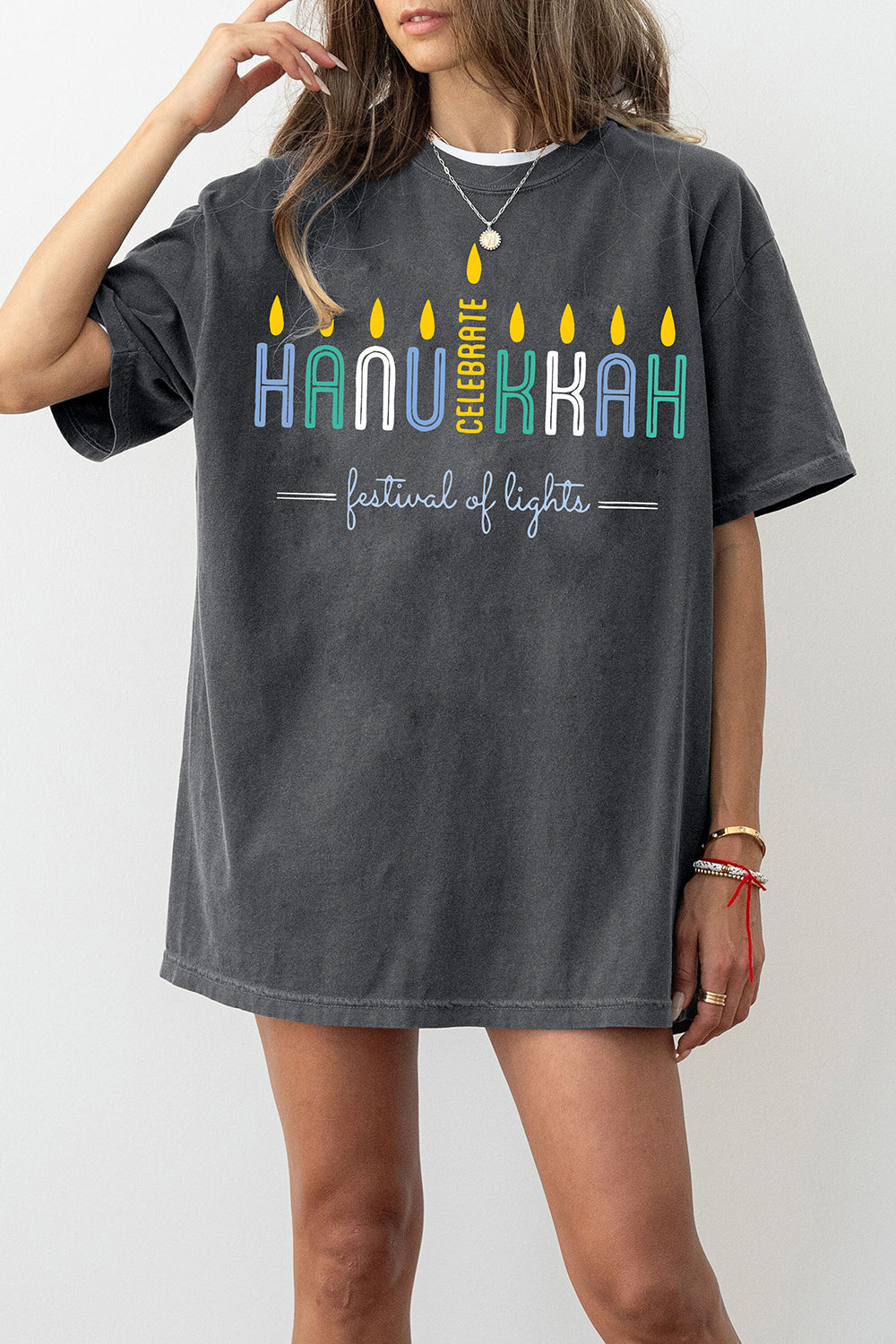 New Hanukkah Celebrate Festival Of Light Tee For Women
