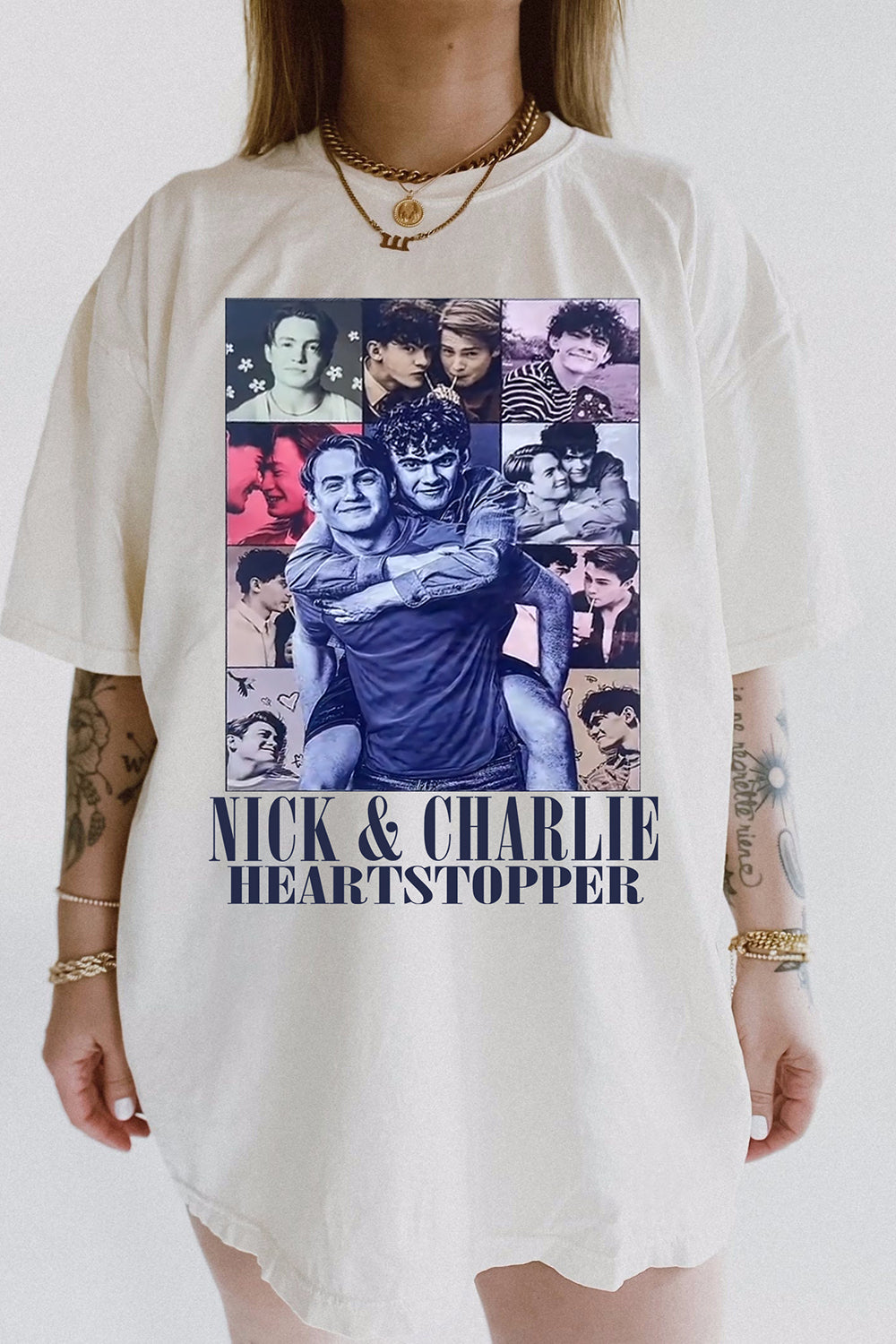 New Heart Stopper Merch Nick And Charlie Tee For Women