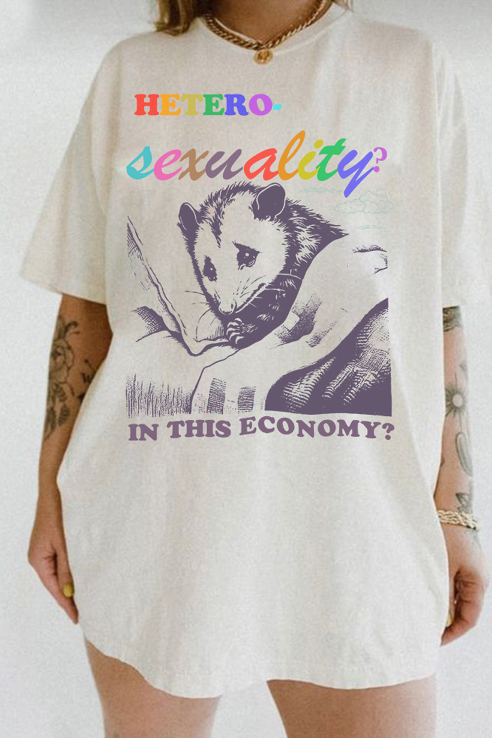 New Heterosexuality In this Economy Funny Lesbian Tee For Women