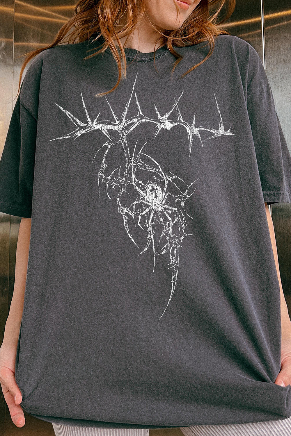 New Gothic Dark Spider Tee For Women
